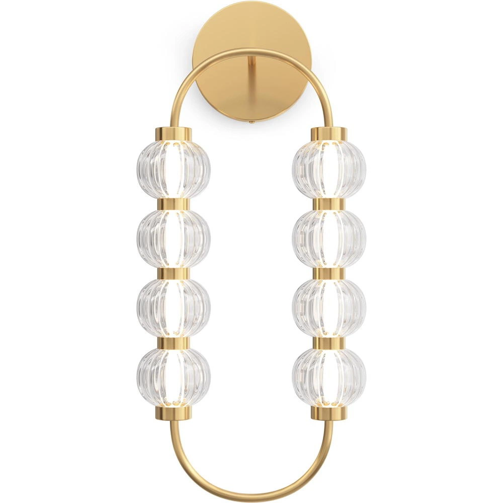 LED Wandleuchte Amulet in Transparent und Gold 16W 800lm günstig online kaufen