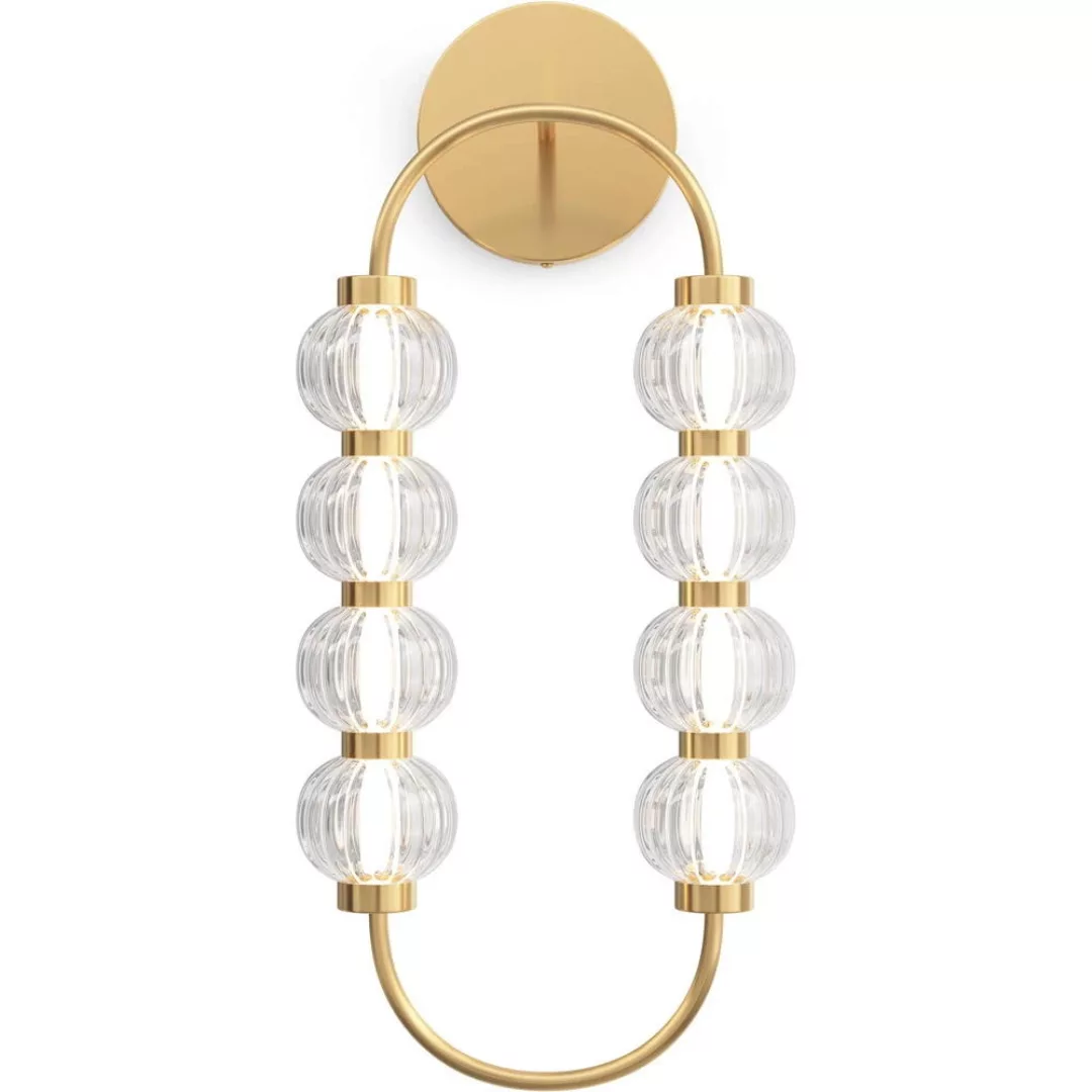 LED Wandleuchte Amulet in Transparent und Gold 16W 800lm günstig online kaufen