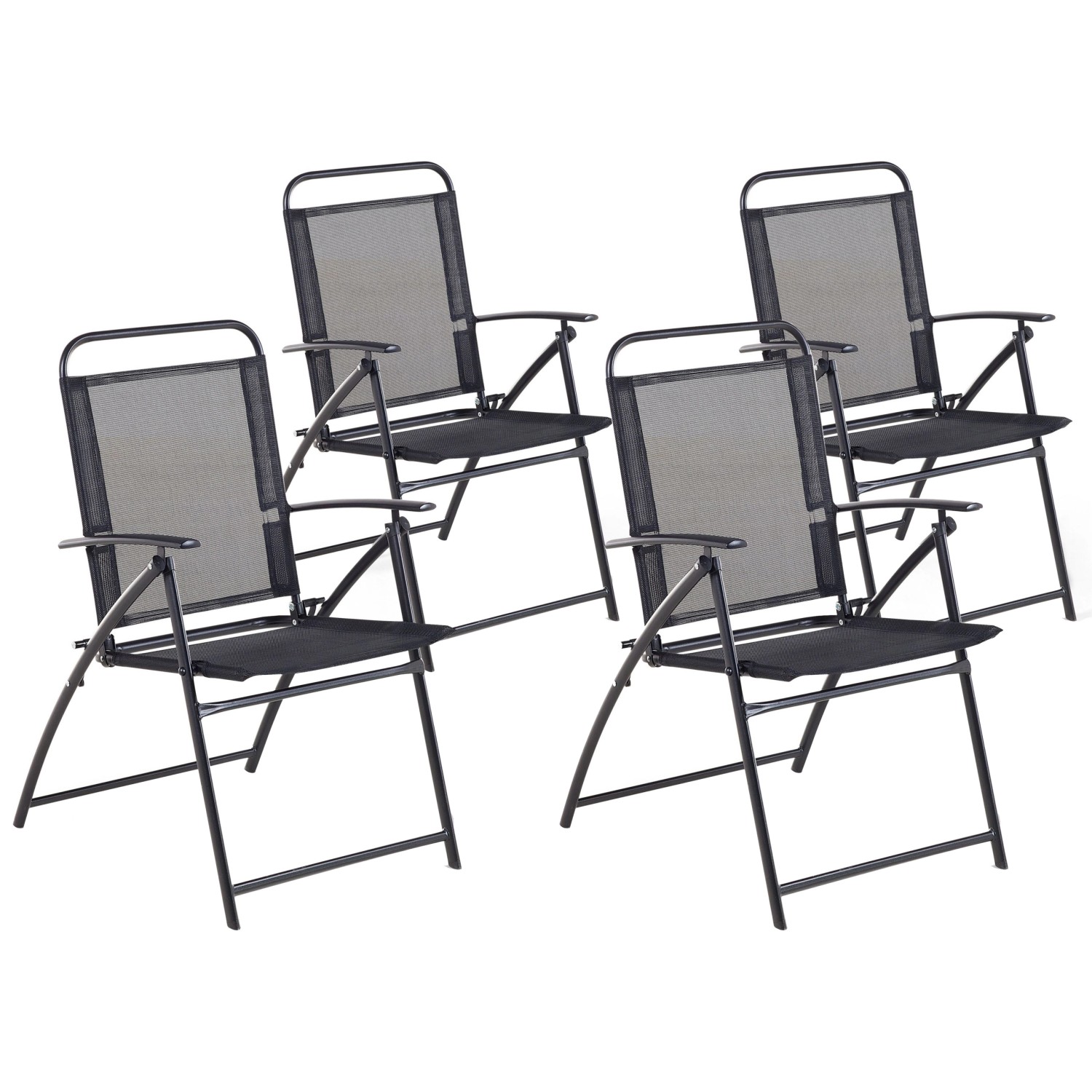 Beliani Gartenstuhl Schwarz 66x48x90 günstig online kaufen