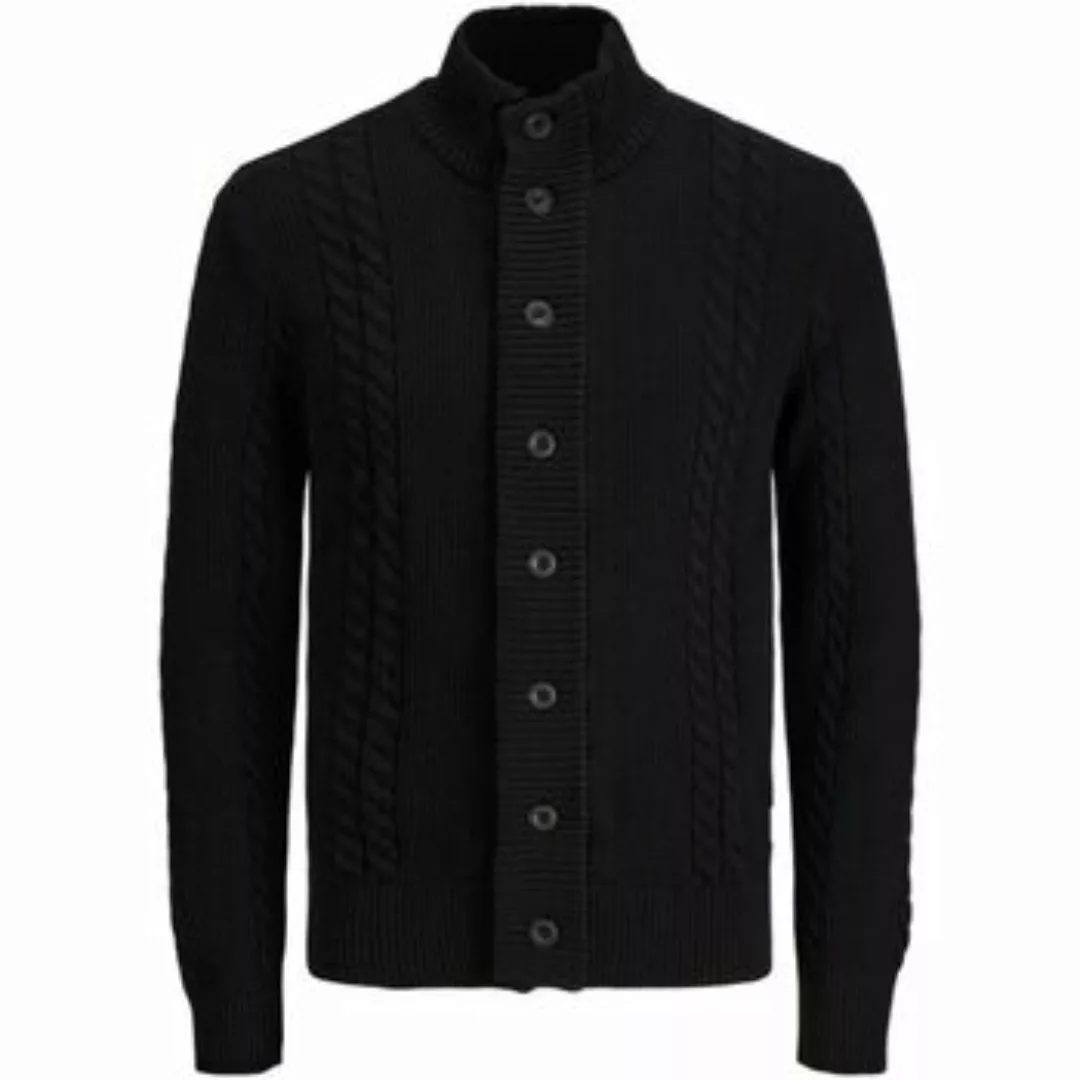 Jack & Jones  Pullover 12242947 GRID CABLE CARDIGAN-BLACK günstig online kaufen