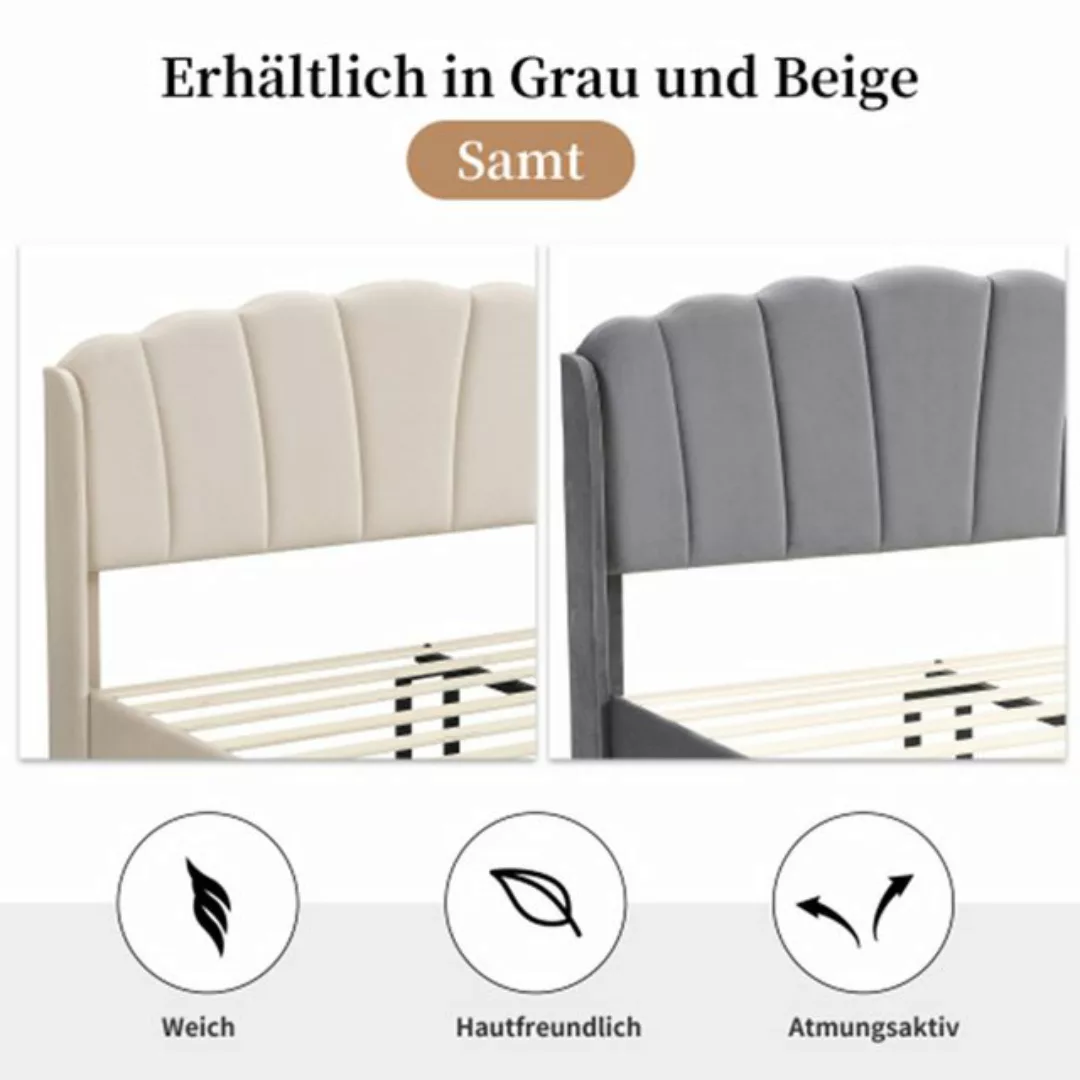 XDeer Polsterbett Polsterbett,Doppelbett mit bewegungsempfindlichen LED-Leu günstig online kaufen