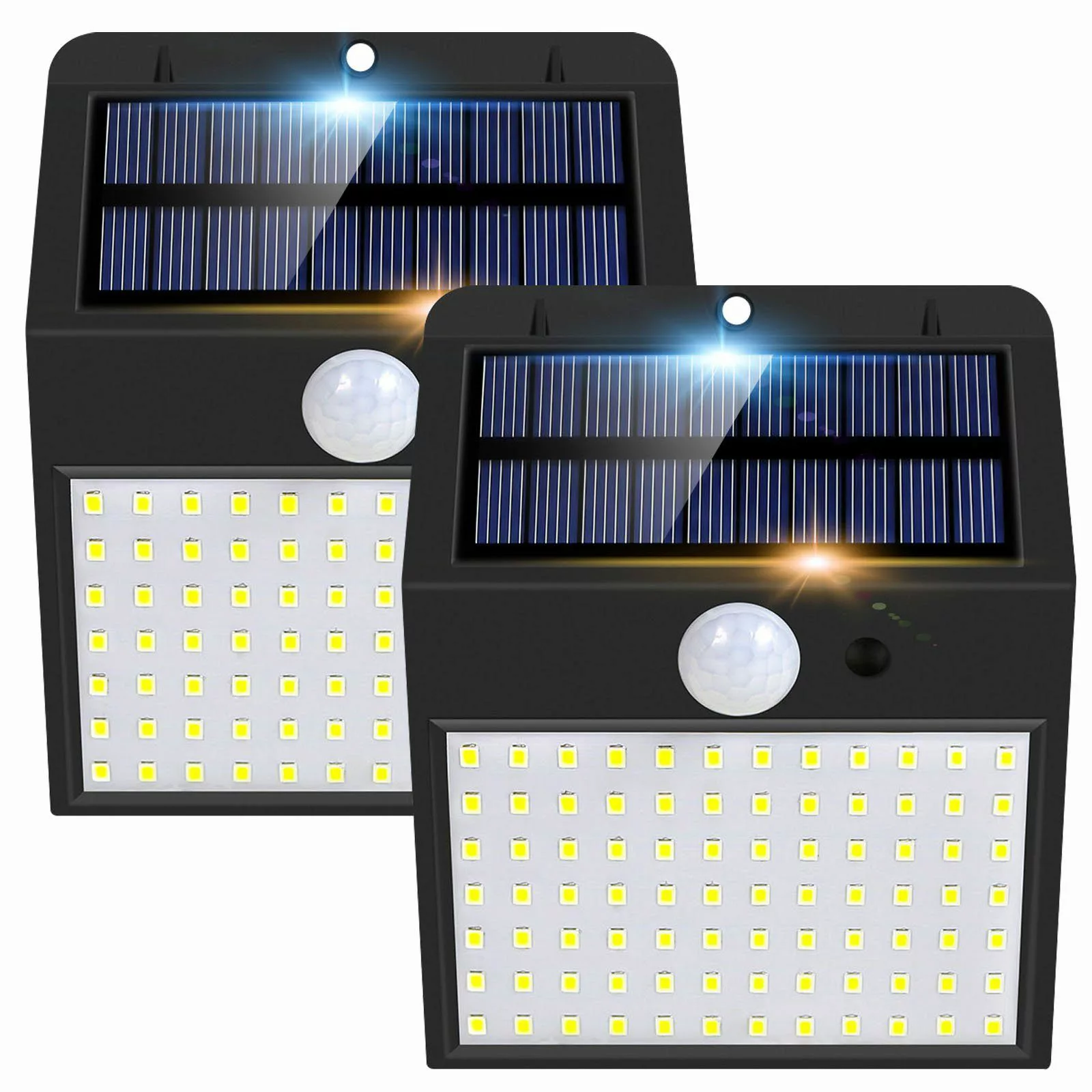 MUPOO LED Außen-Wandleuchte 128/170LED Solarleuchte 300°Weitwinkel günstig online kaufen