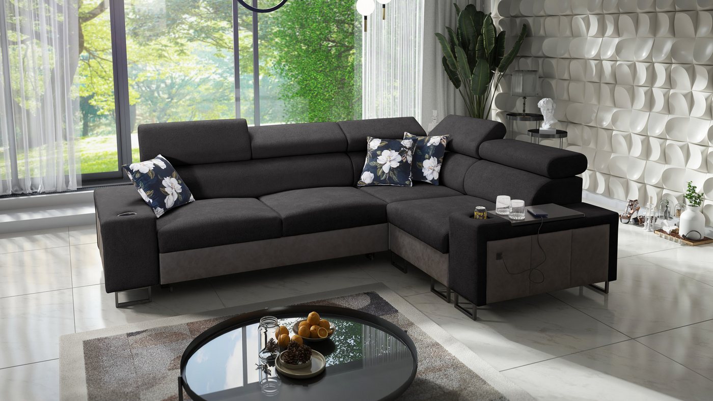 Kaiser Möbel Ottomane Luxuriöses Ecksofa mit Schlaffunktion MELODY II, für günstig online kaufen