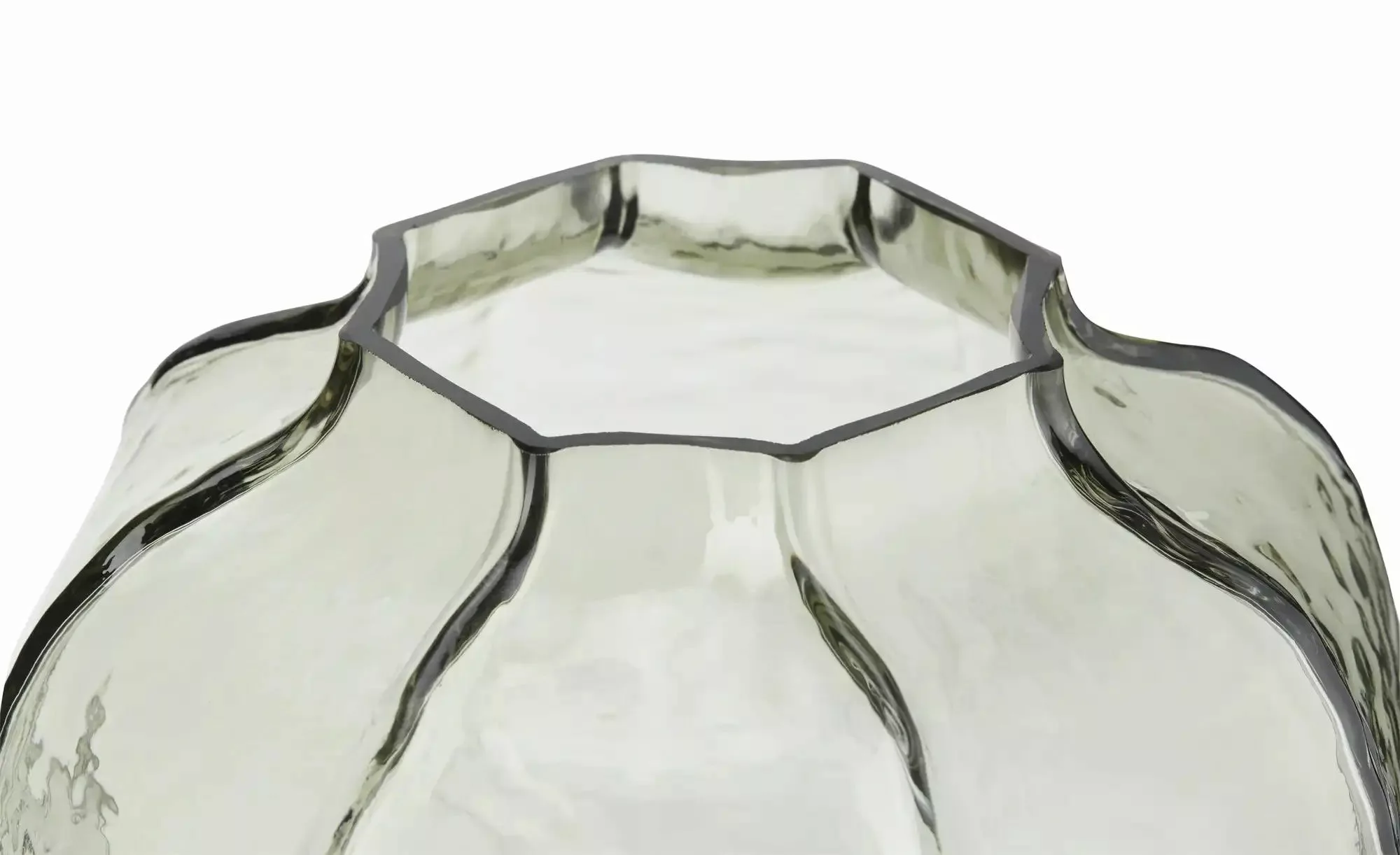 HOME STORY Vase   ¦ grau ¦ Glas ¦ Maße (cm): H: 18  Ø: 23 Accessoires > Vas günstig online kaufen