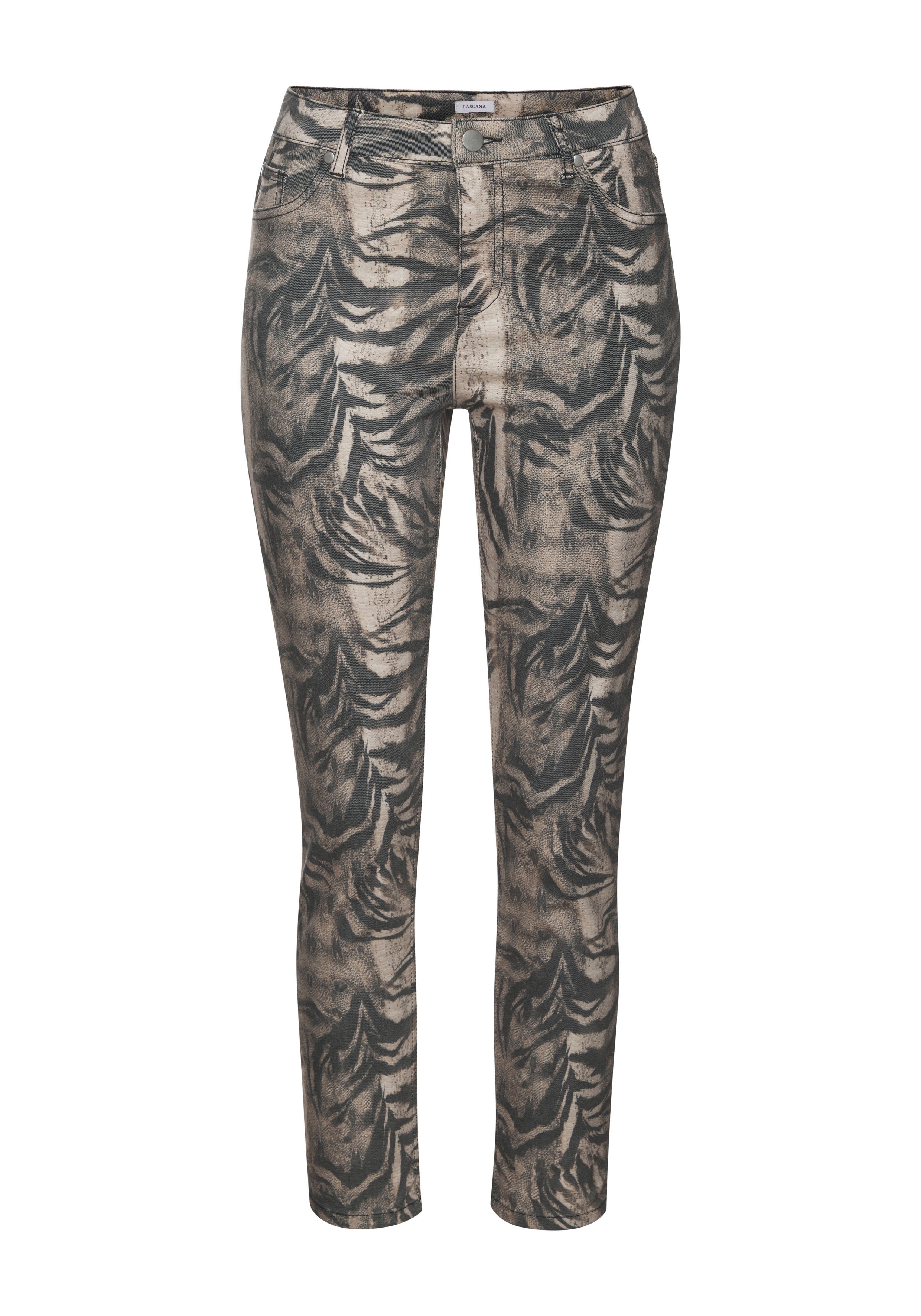 LASCANA 7/8-Jeggings mit Animaldruck, elastische Skinny Jeans mit Alloverdr günstig online kaufen