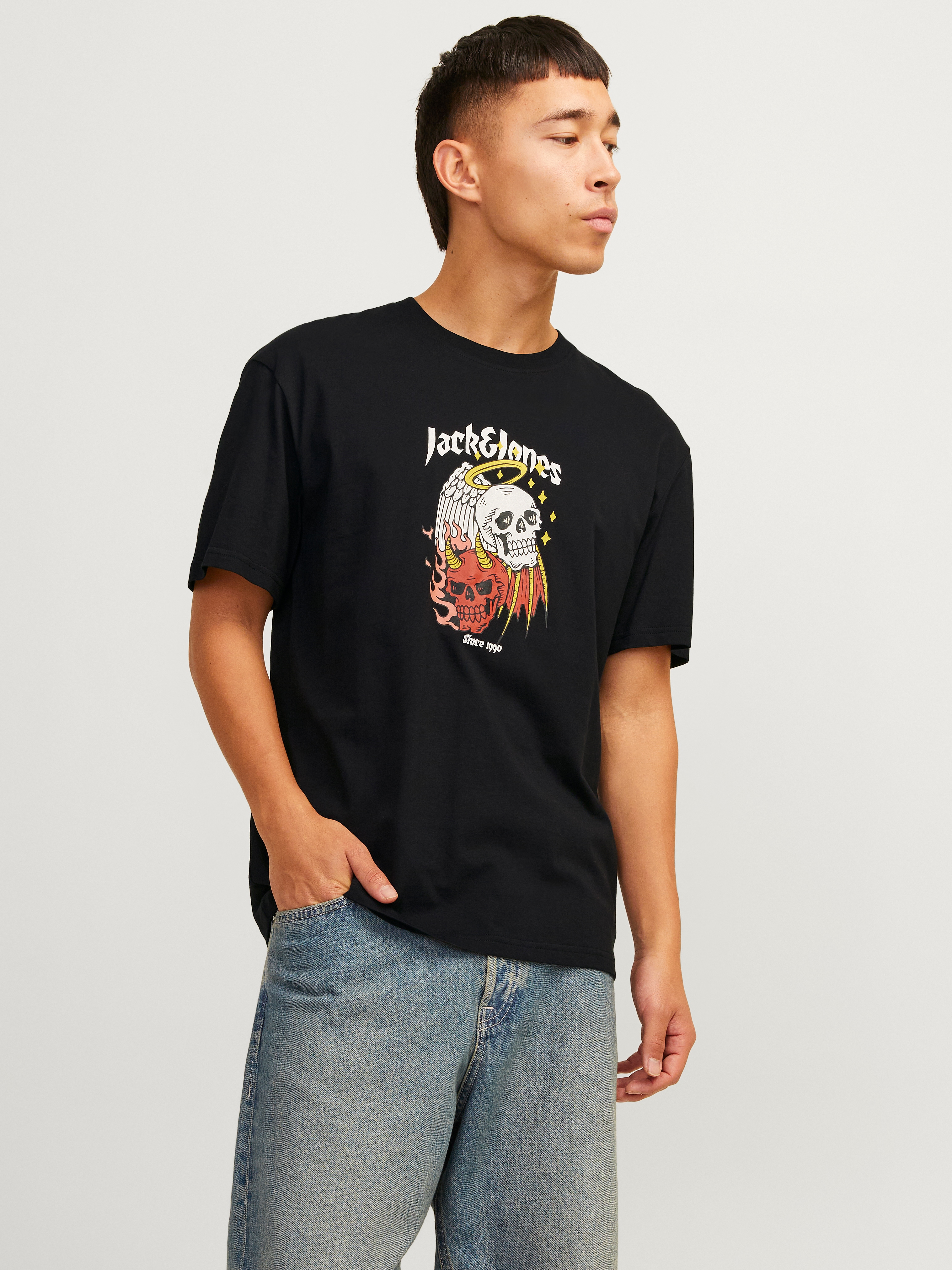 Jack & Jones Rundhalsshirt JORSEVEN SKULL TEE SS CREW NECK SN günstig online kaufen