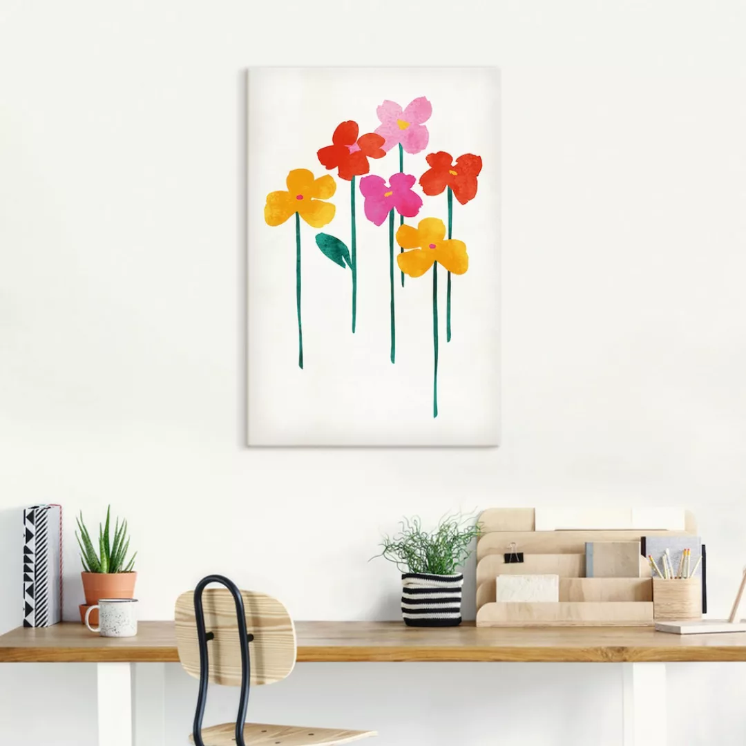Artland Wandbild "Kleine glückliche Blumen", Blumenbilder, (1 St.), als Lei günstig online kaufen