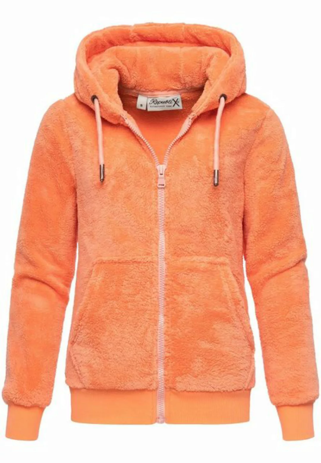 REPUBLIX Sweatjacke JANIE Damen Teddy Sweatjacke Plüsch Hoodie Pullover Zip günstig online kaufen