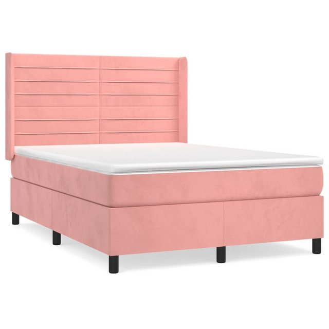 vidaXL Boxspringbett Bett Boxspringbett Samt komplett mit Matratze & Topper günstig online kaufen