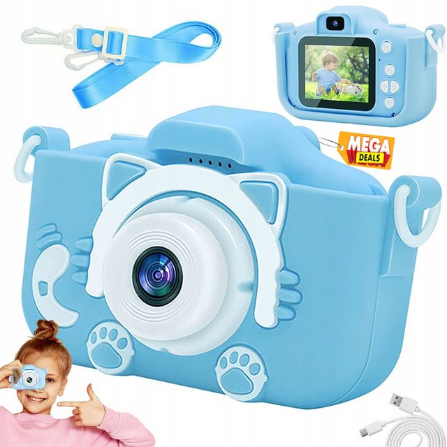 MEGADEALS Digitalkamera Selfie Fotoapparat Kinder Spielzeug Kinderfoto Digi günstig online kaufen