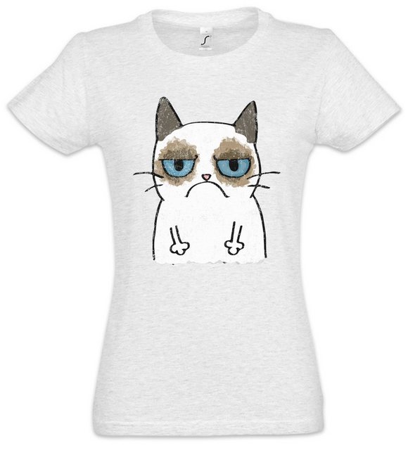 Urban Backwoods Print-Shirt Grumpy Cat II Damen T-Shirt Cats Katze Gatto Ga günstig online kaufen