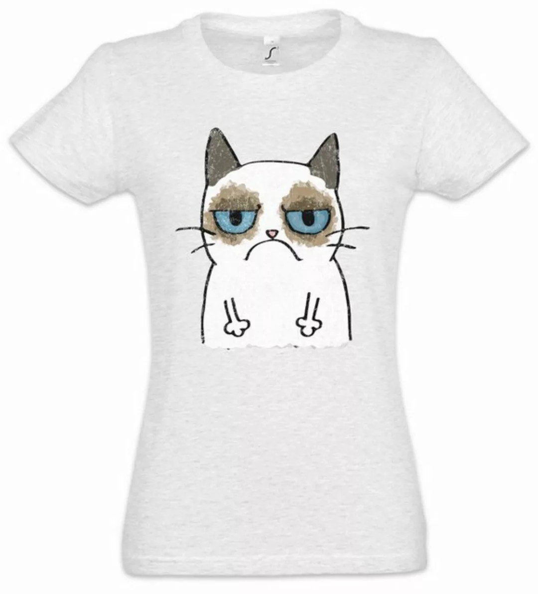 Urban Backwoods Print-Shirt Grumpy Cat II Damen T-Shirt Cats Katze Gatto Ga günstig online kaufen