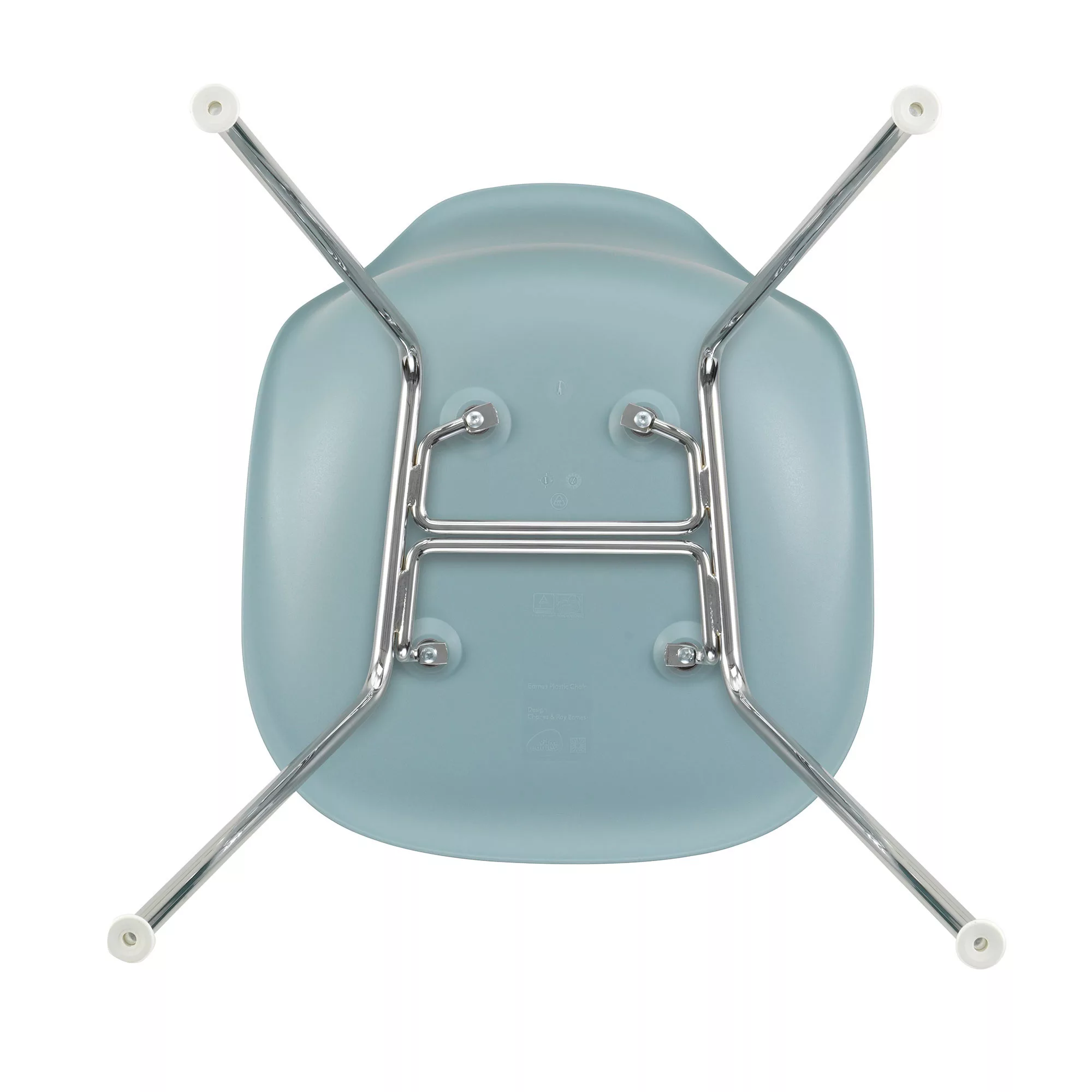 Vitra - Eames Plastic Side Chair DSX Gestell verchromt - eisgrau/Sitzschale günstig online kaufen