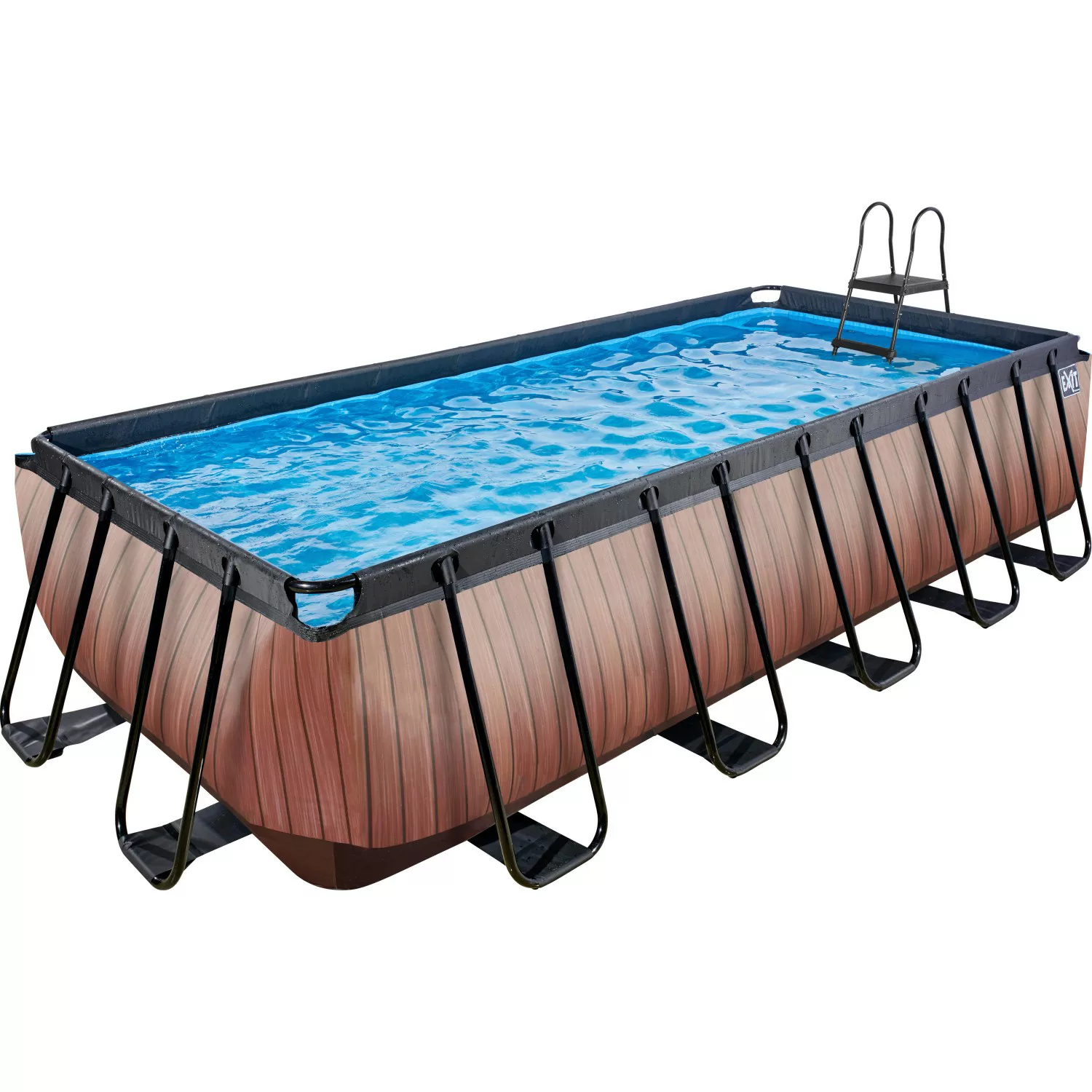 EXIT Wood Pool Braun 540x250x122cm m. Sandfilterpumpe günstig online kaufen