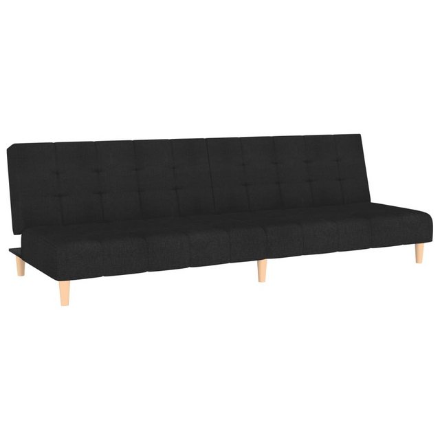 vidaXL Schlafsofa, Sofa 2-Sitzer Schwarz Stoff günstig online kaufen