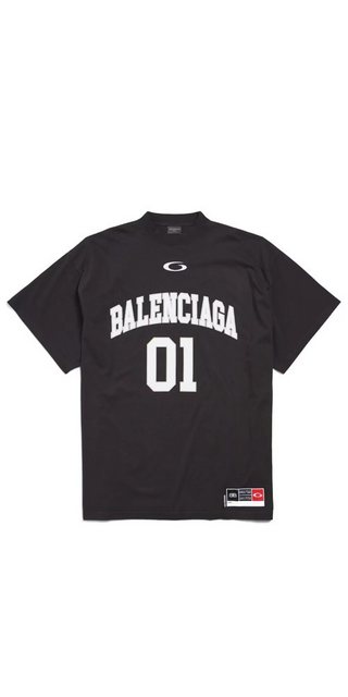 Balenciaga Print-Shirt Balenciaga Basketball Oversized T-Shirt Herren Schwa günstig online kaufen