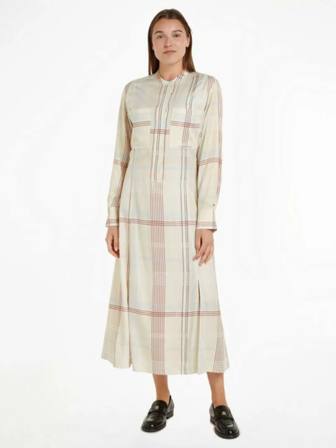 Tommy Hilfiger Blusenkleid "RWB CHECK FLUID MIDI DRESS", (Global Serie TH W günstig online kaufen