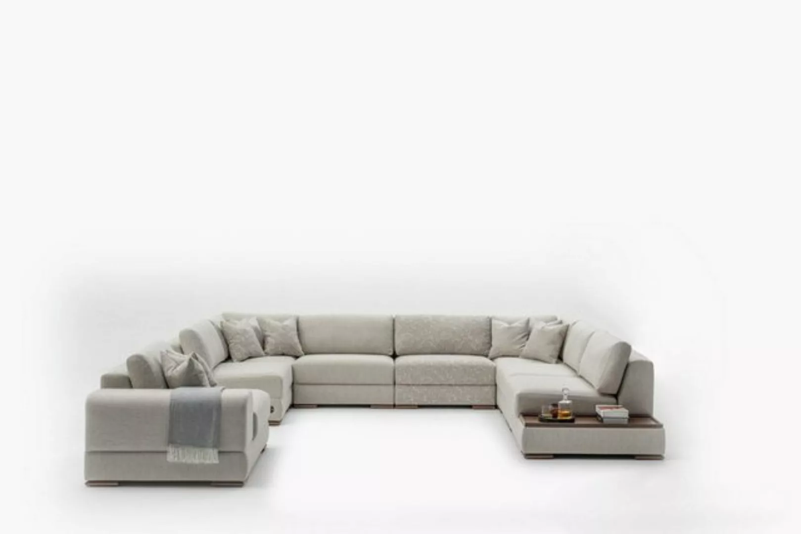 Xlmoebel Ecksofa Luxuriöses U-förmiges Ecksofa für das Wohnzimmer mit Desig günstig online kaufen