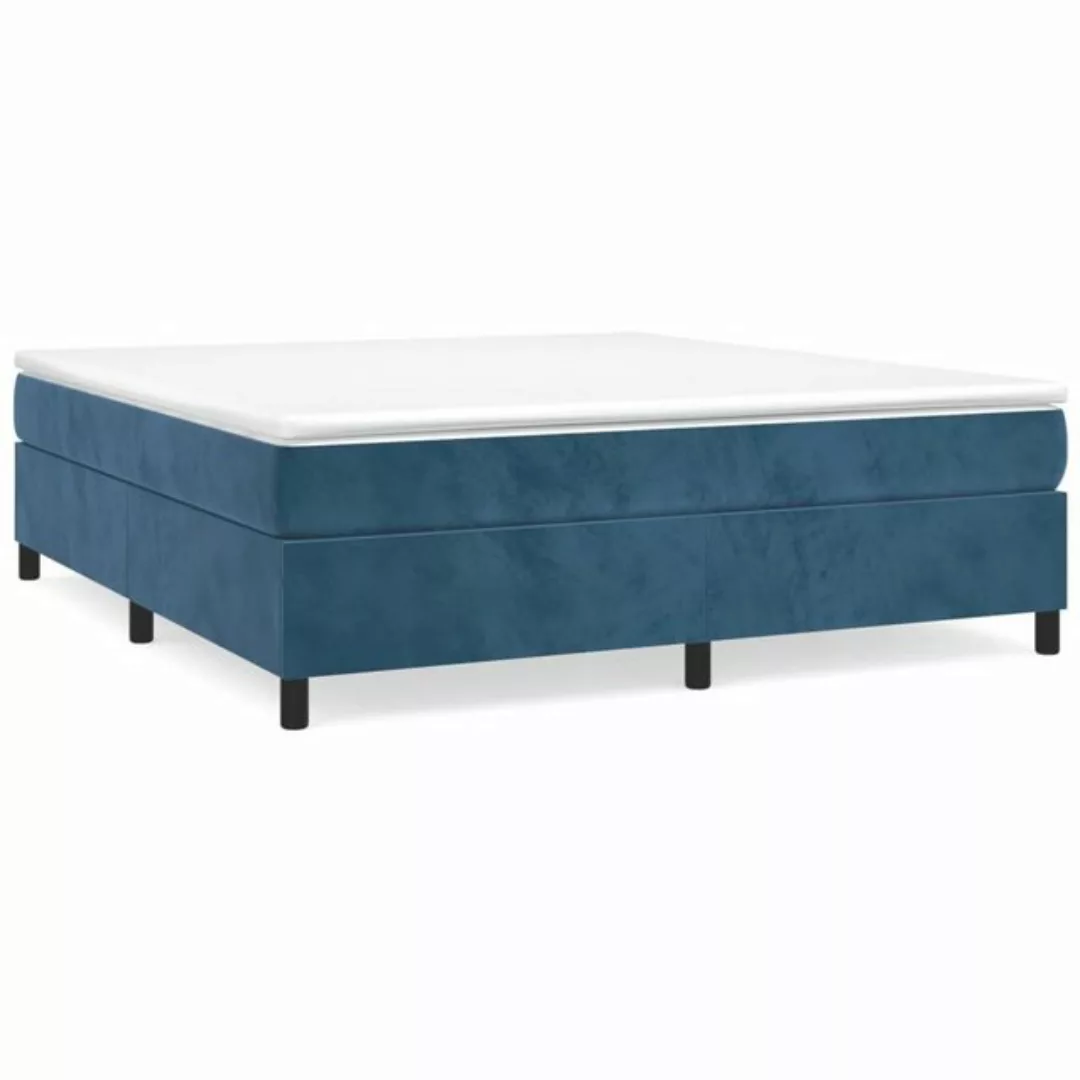 furnicato Bett Bettgestell ohne Matratze Dunkelblau 180x200 cm Samt (1-tlg) günstig online kaufen