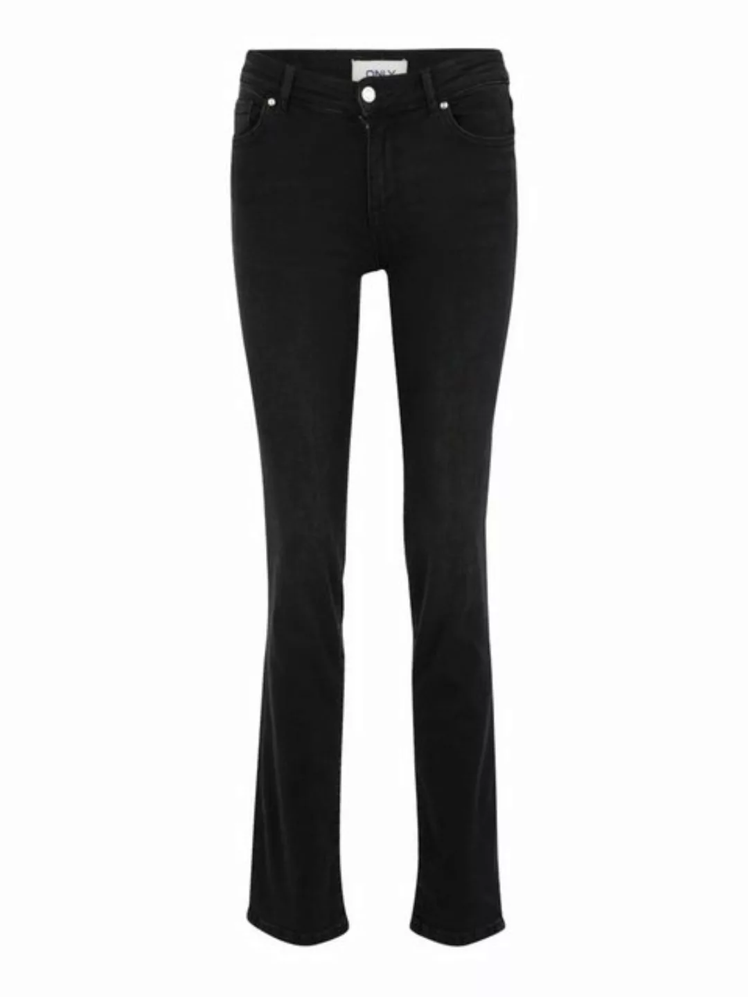 Only Damen Jeans ONLALICIA DOT297 - Straight Fit - Schwarz - Washed Black günstig online kaufen