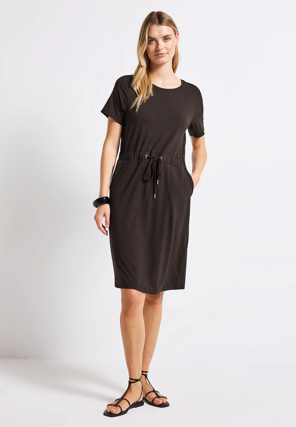 STREET ONE Jerseykleid, mit Tunnelzug an der Taille günstig online kaufen