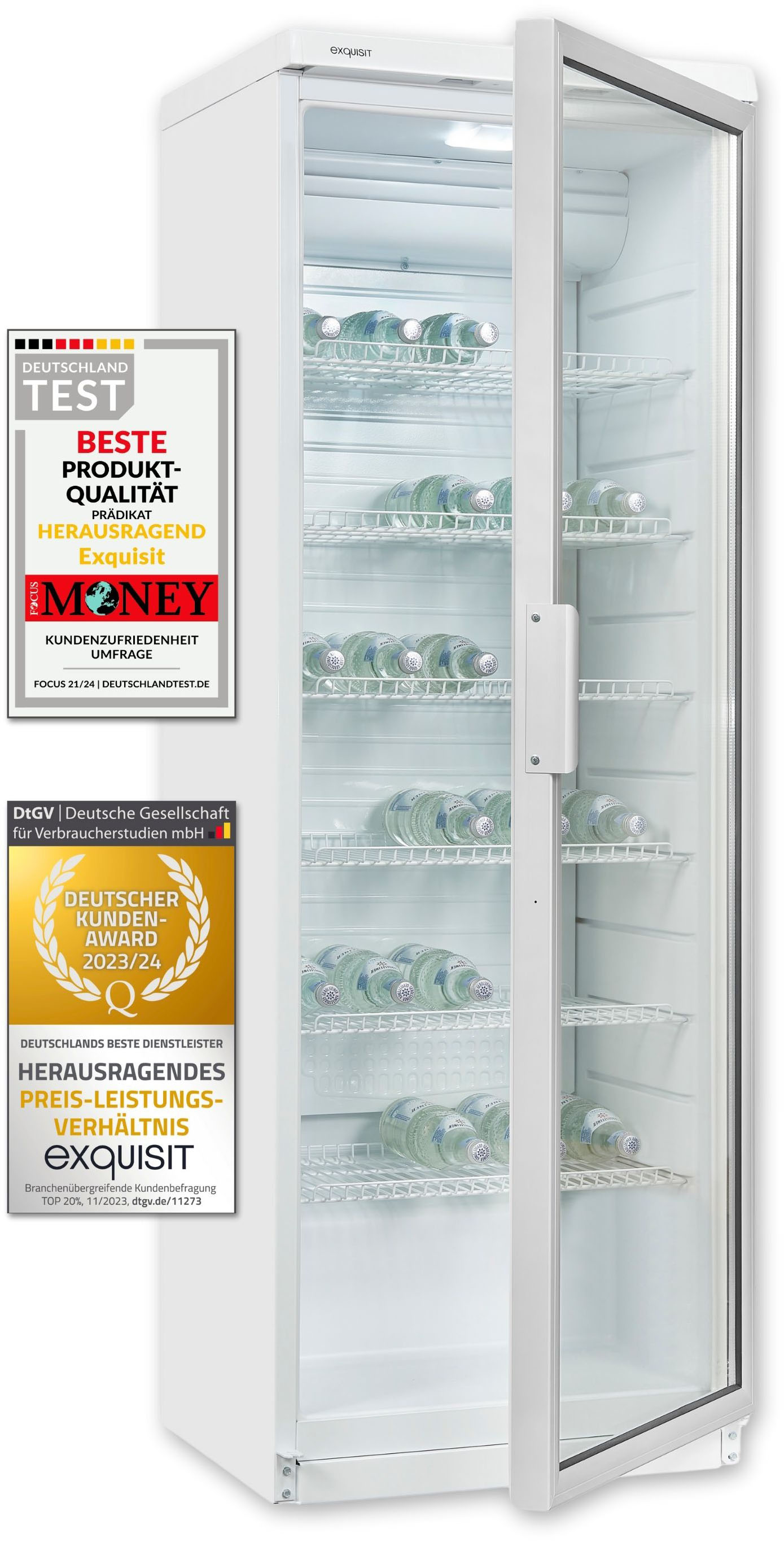 exquisit Getränkekühlschrank »GKS350-1-GT-280D weiss«, 320 L Volumen, Geträ günstig online kaufen