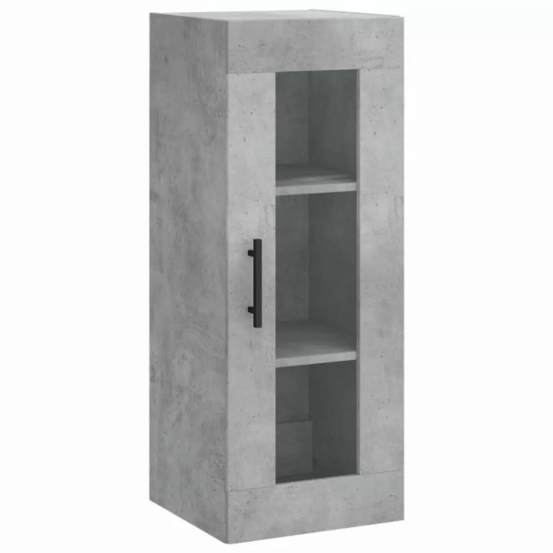 vidaXL Hängeschrank Wandschrank Betongrau 34,5x34x90 cm Glas Vitrine Hänges günstig online kaufen