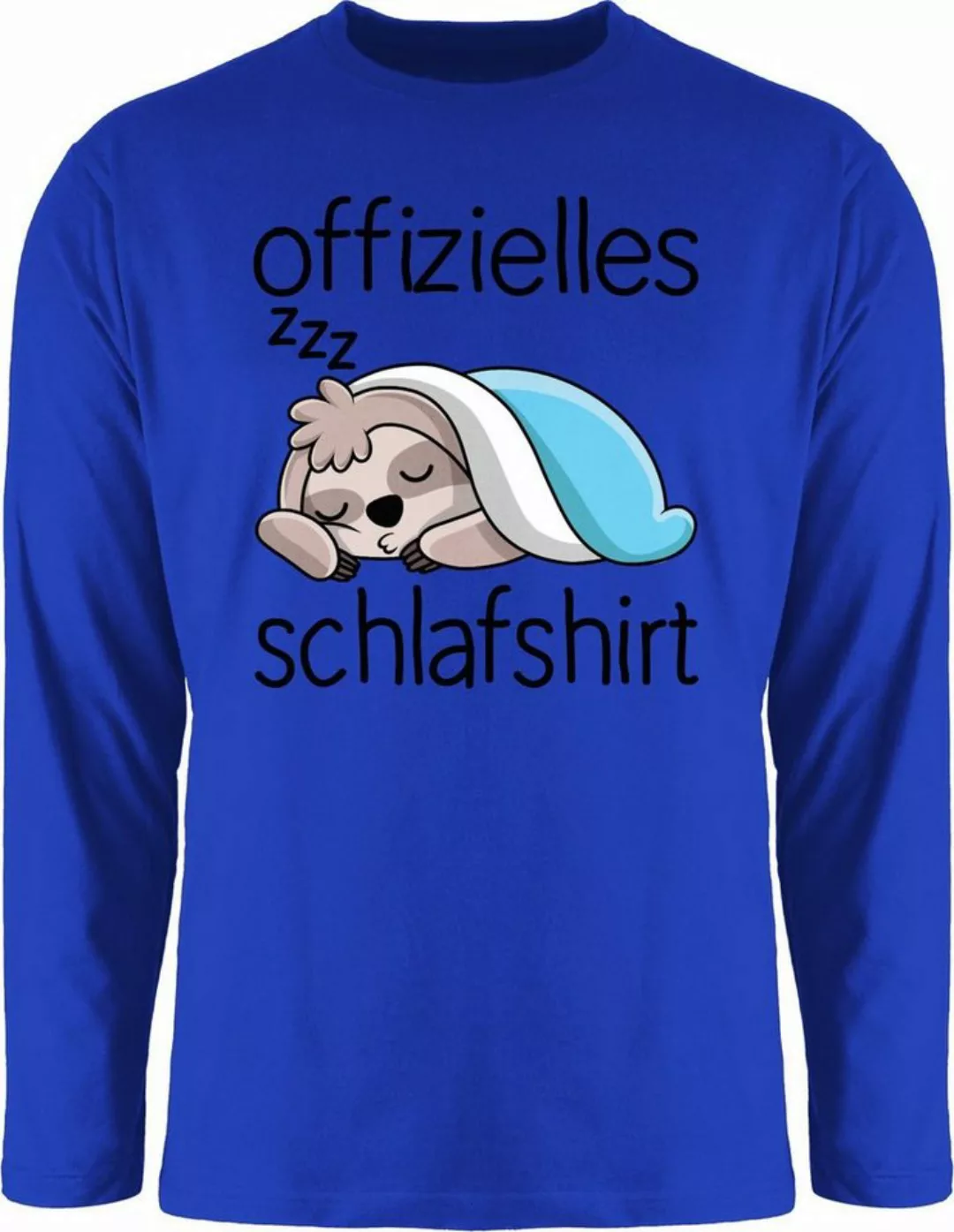 Shirtracer Rundhalsshirt Offizielles Schlafshirt mit Faultier - schwarz Spr günstig online kaufen