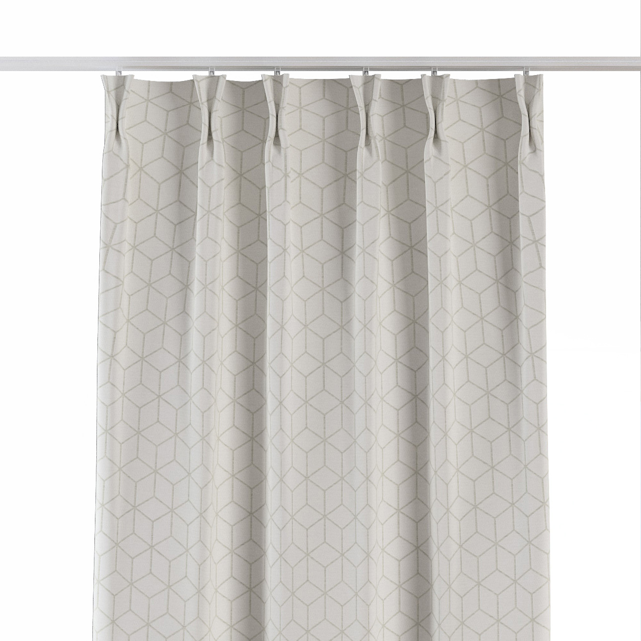 Vorhang mit flämischen 2-er Falten, weiß, Sunny (143-51) günstig online kaufen