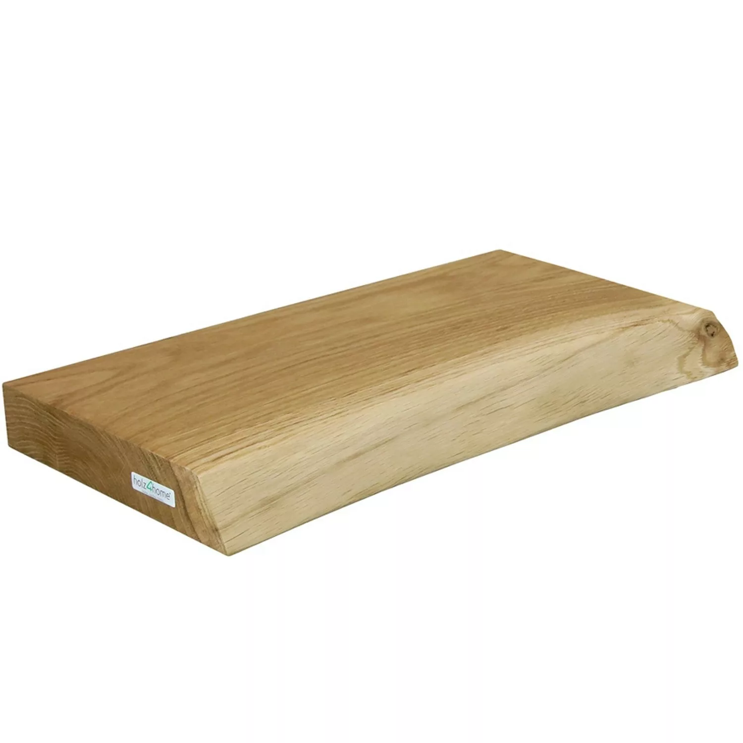 holz4home Schwebendes Wandregal aus Eiche 40cm mit Baumkante Natur günstig online kaufen