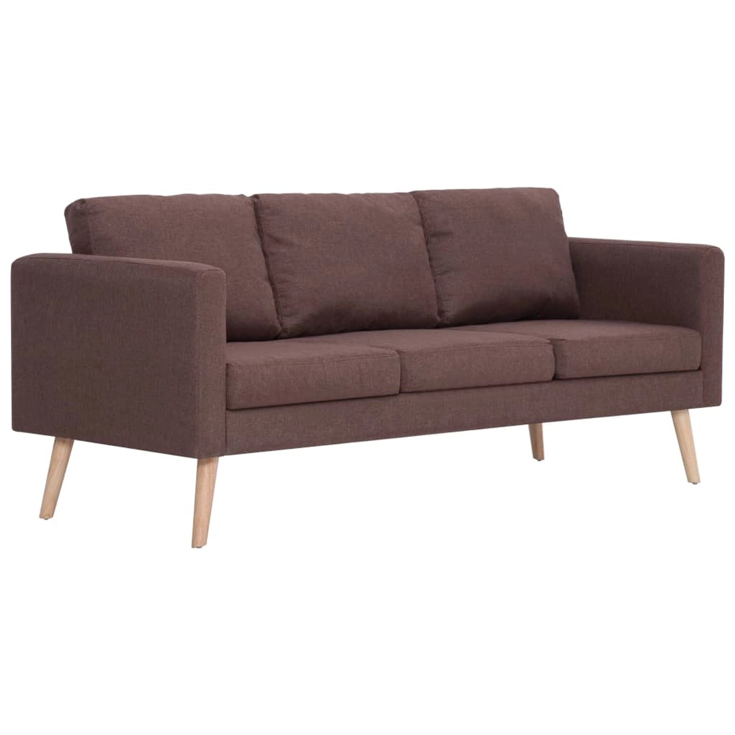 vidaXL Sofa 3-Sitzer-Sofa Stoff Braun Couch günstig online kaufen