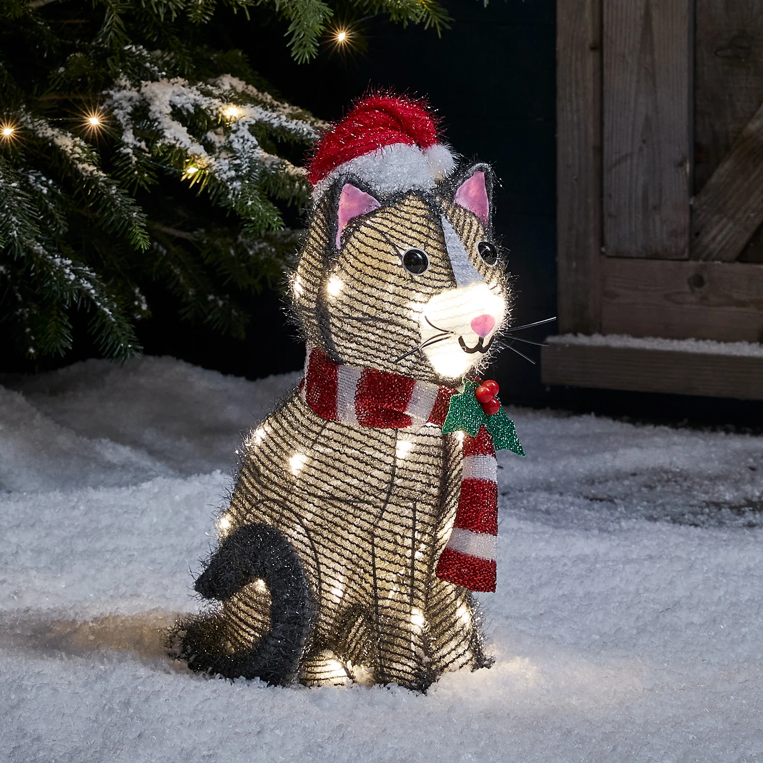 LED Weihnachtsfigur außen Katze günstig online kaufen