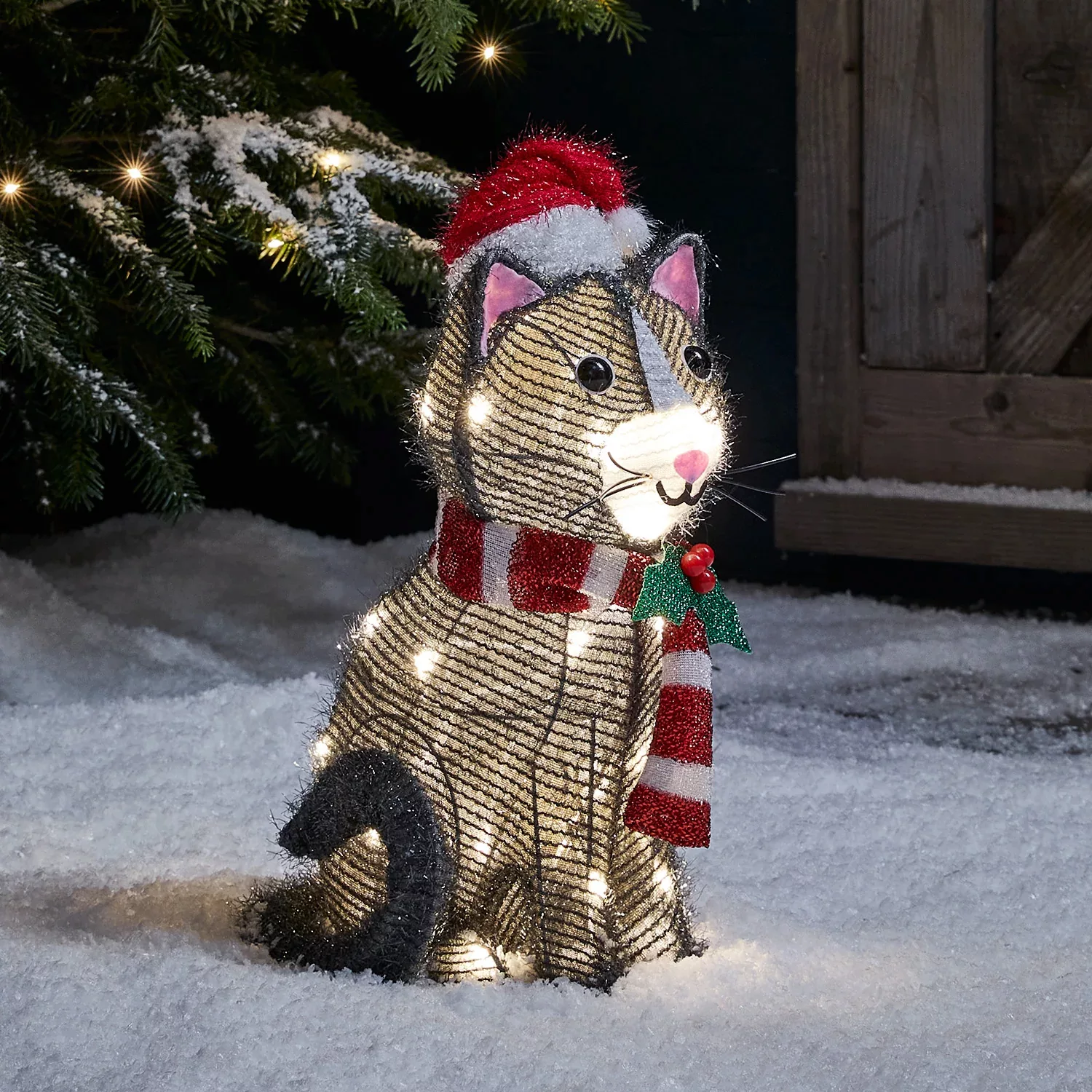 LED Weihnachtsfigur außen Katze günstig online kaufen