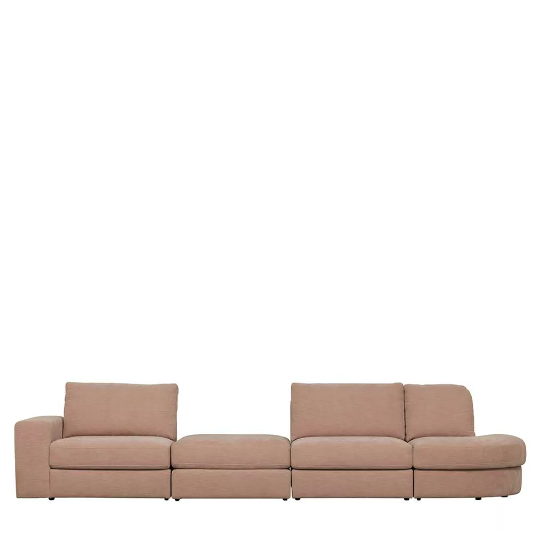 Moderne Sofa Kombination in Rosa Stoff vier Sitzplätzen günstig online kaufen