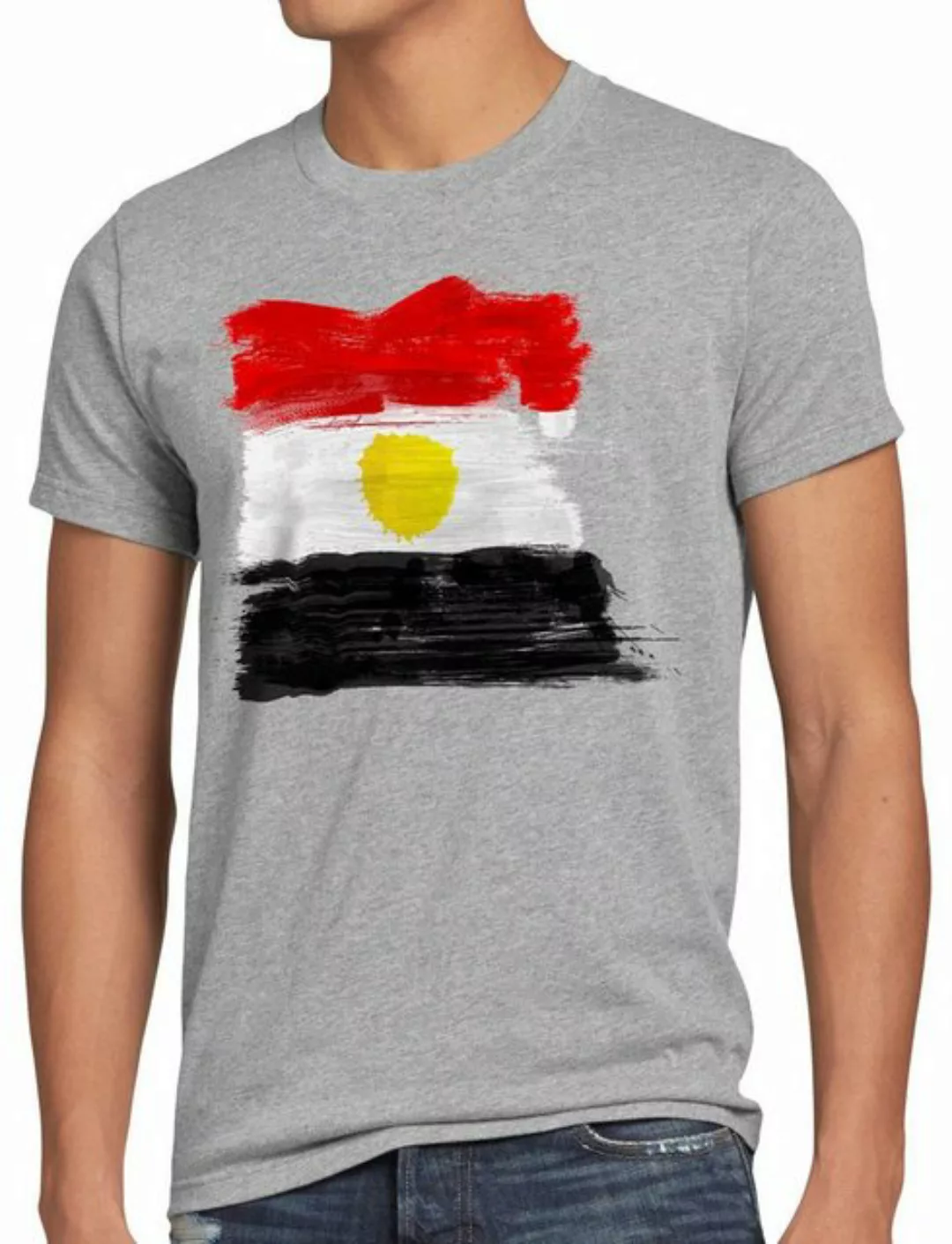 style3 Print-Shirt Herren T-Shirt Flagge Ägypten Fußball Sport Egypt WM EM günstig online kaufen