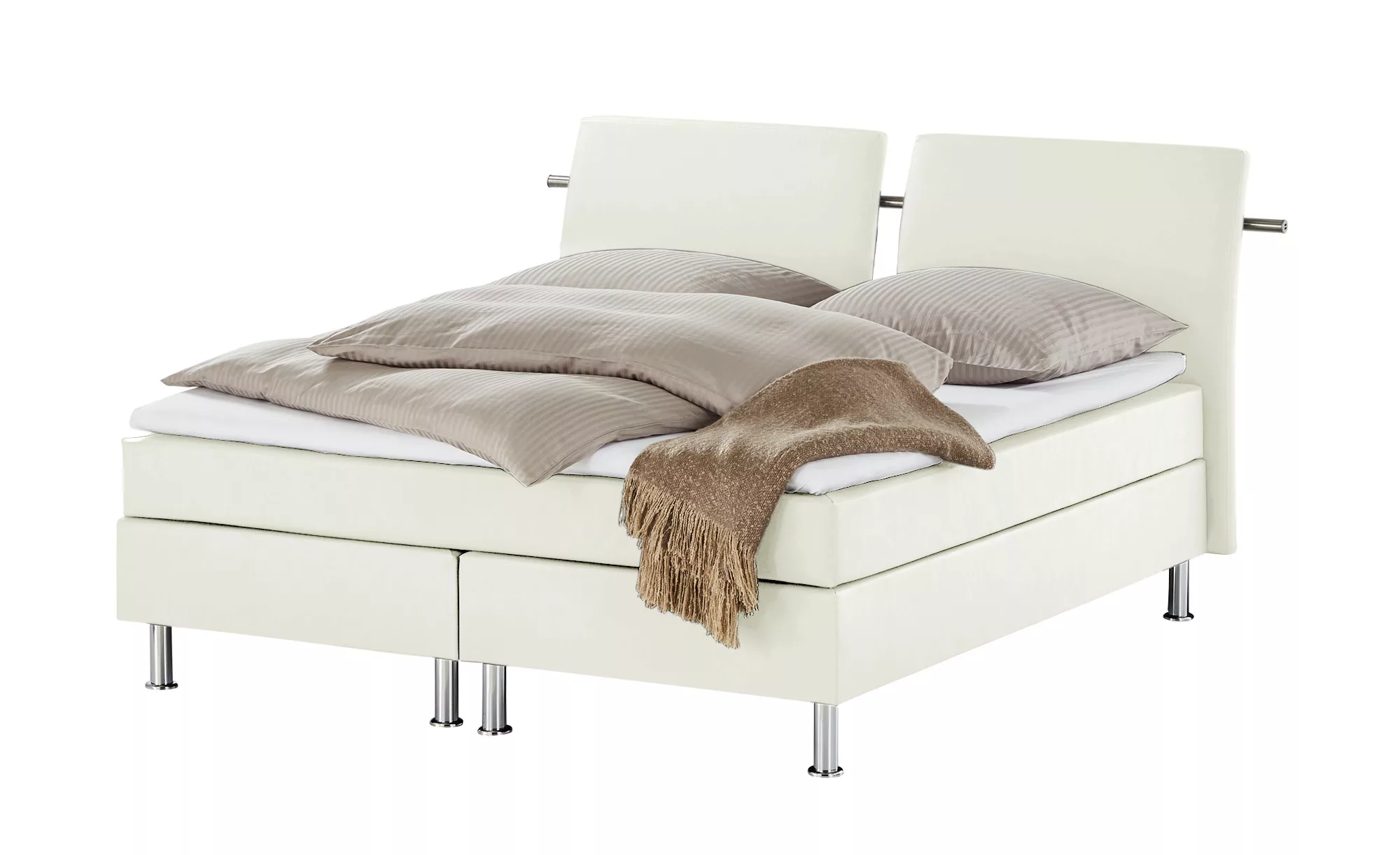 Boxspringbett  Krom ¦ weiß ¦ Maße (cm): B: 232 H: 122 Betten > Boxspringbet günstig online kaufen