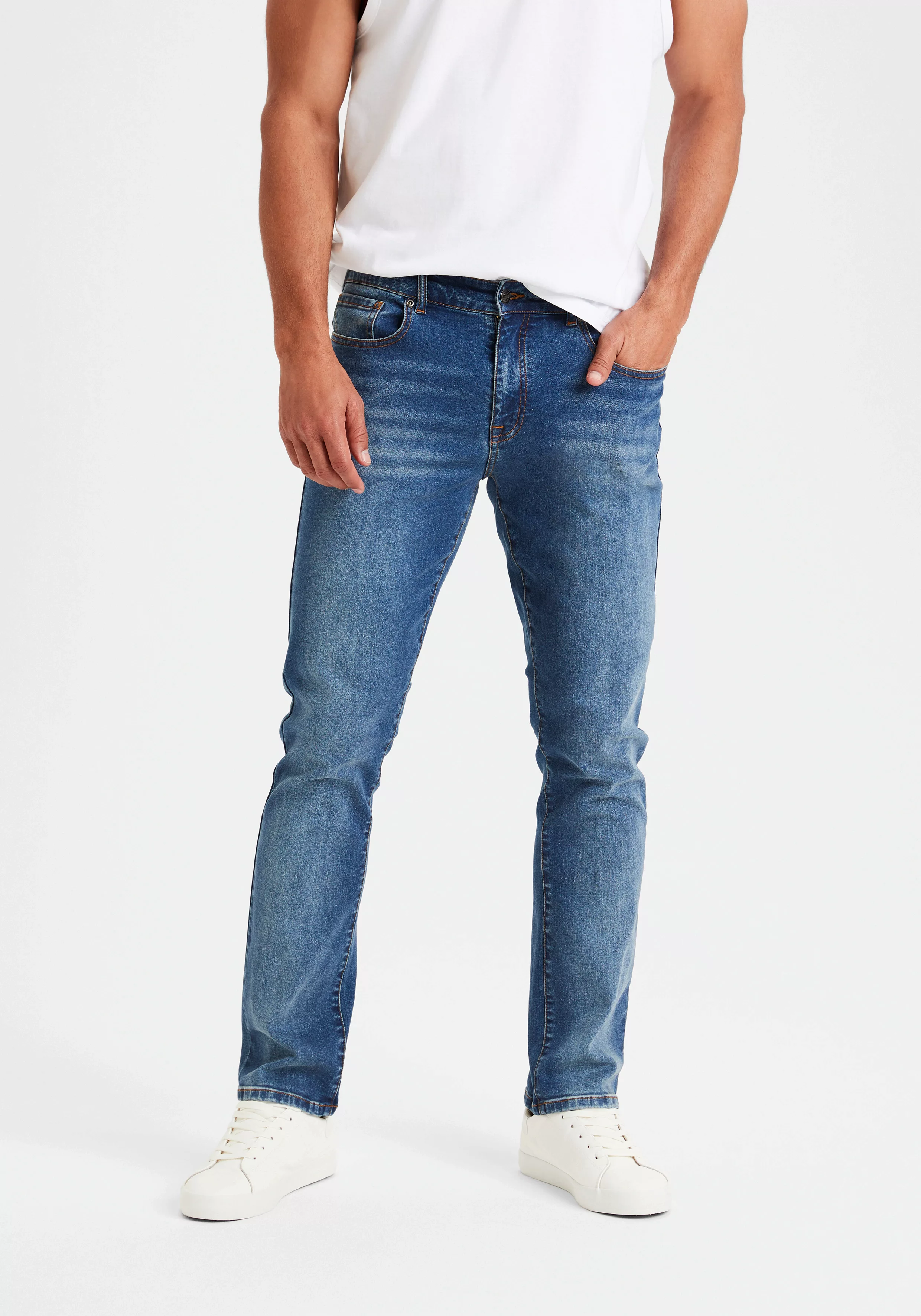 Buffalo 5-Pocket-Jeans Straight-fit Jeans aus elastischer Denim-Qualität günstig online kaufen