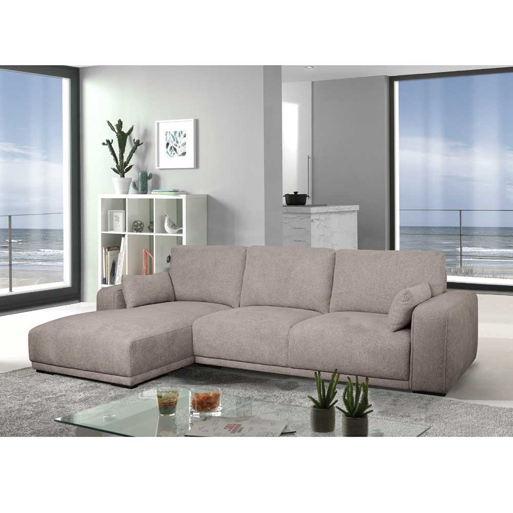 Eckcouch Sofa in Beige mit Taschenfederkern günstig online kaufen