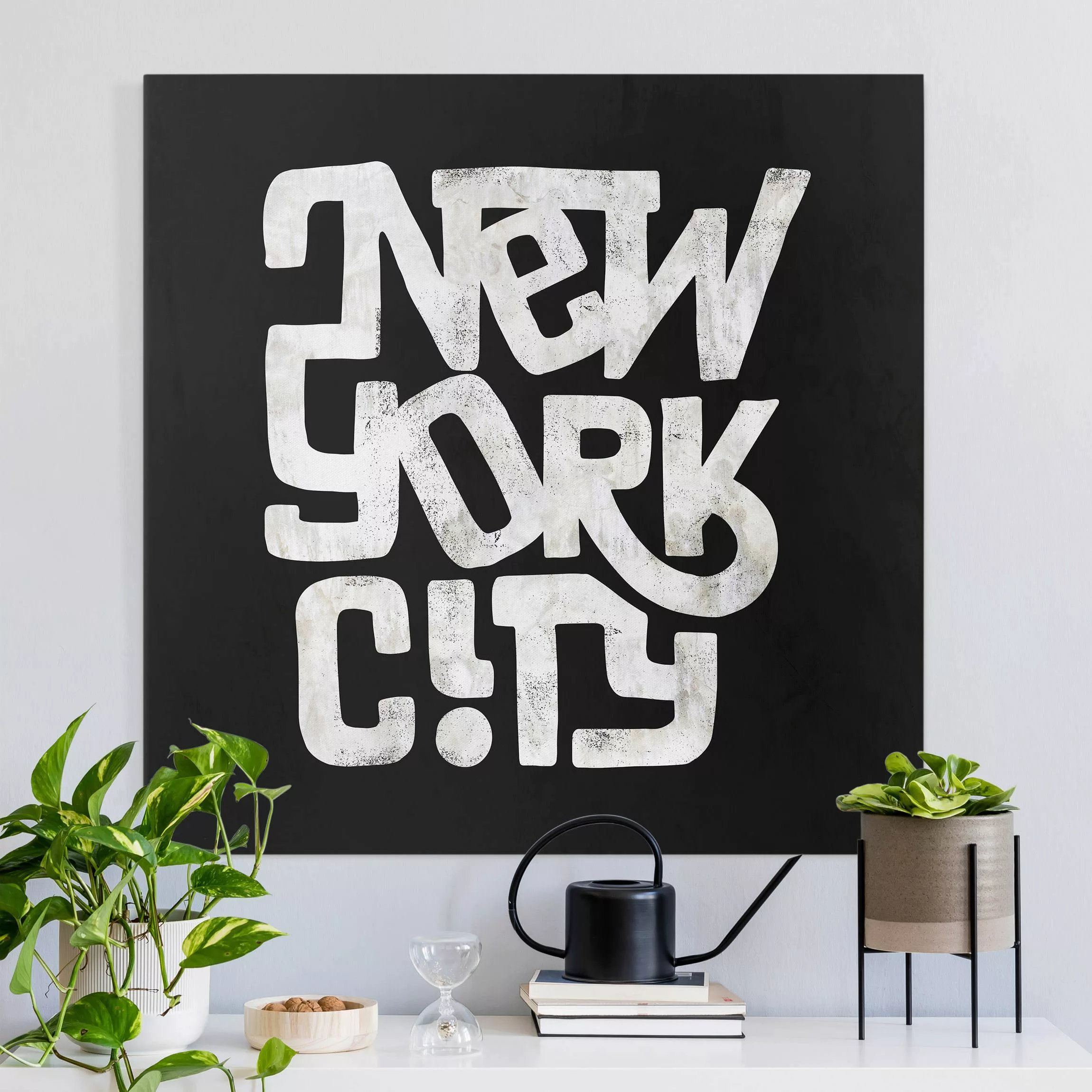 Leinwandbild Graffiti Art Calligraphy New York City Schwarz günstig online kaufen
