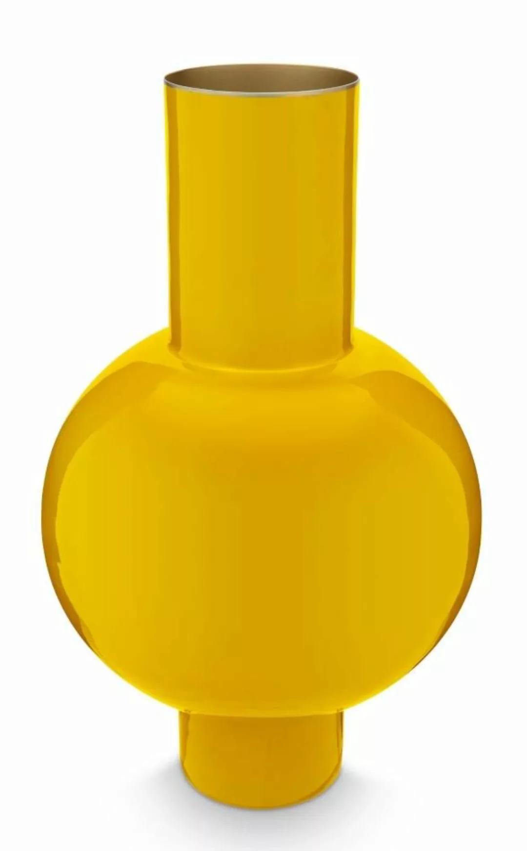 PIP STUDIO Vasen Vase Metal medium ockergelb 24 x 40 cm (gelb) günstig online kaufen