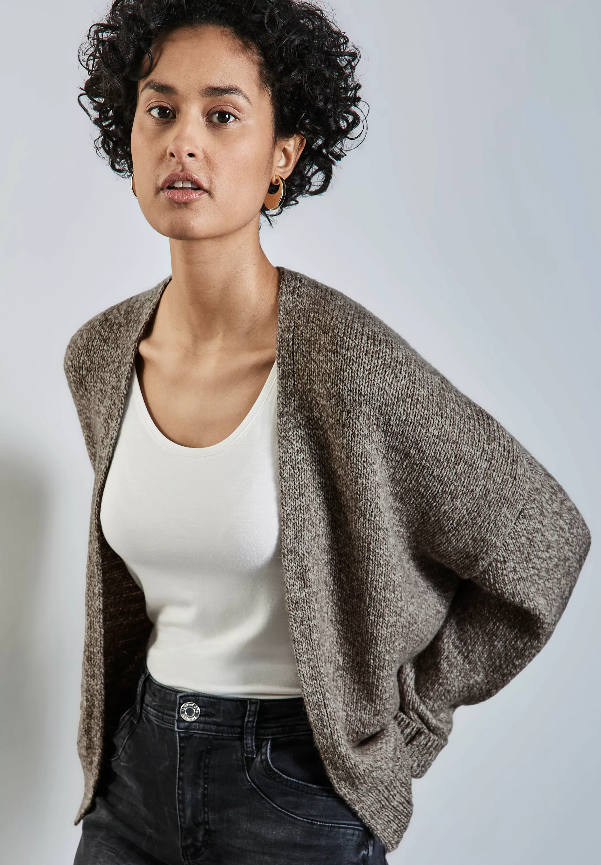 STREET ONE Cardigan, aus softem Materialmix günstig online kaufen