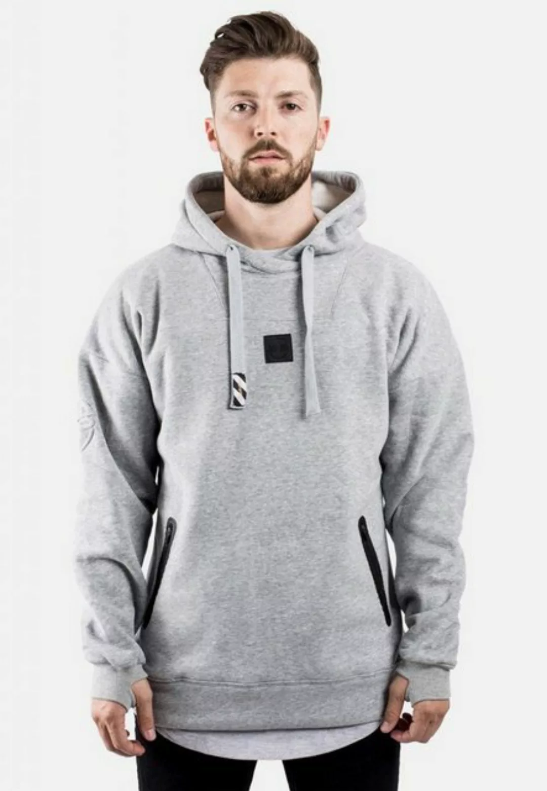 Blackskies Kapuzenpullover Evos Multifunctional Hoodie Grau Medium günstig online kaufen