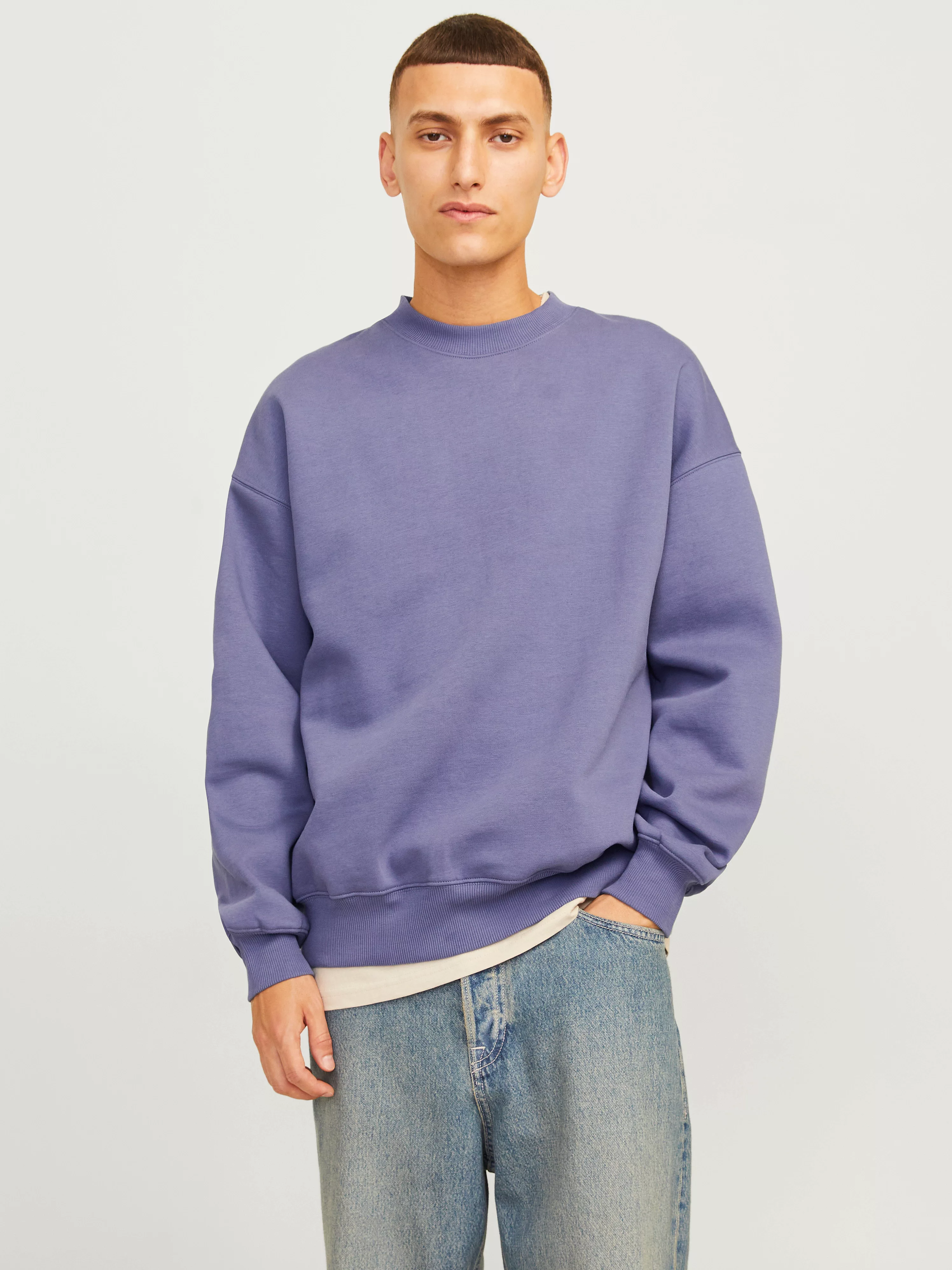 Jack & Jones Sweatshirt JJEURBAN EDGE SWEAT CREW NECK NOOS mit Rippbündchen günstig online kaufen