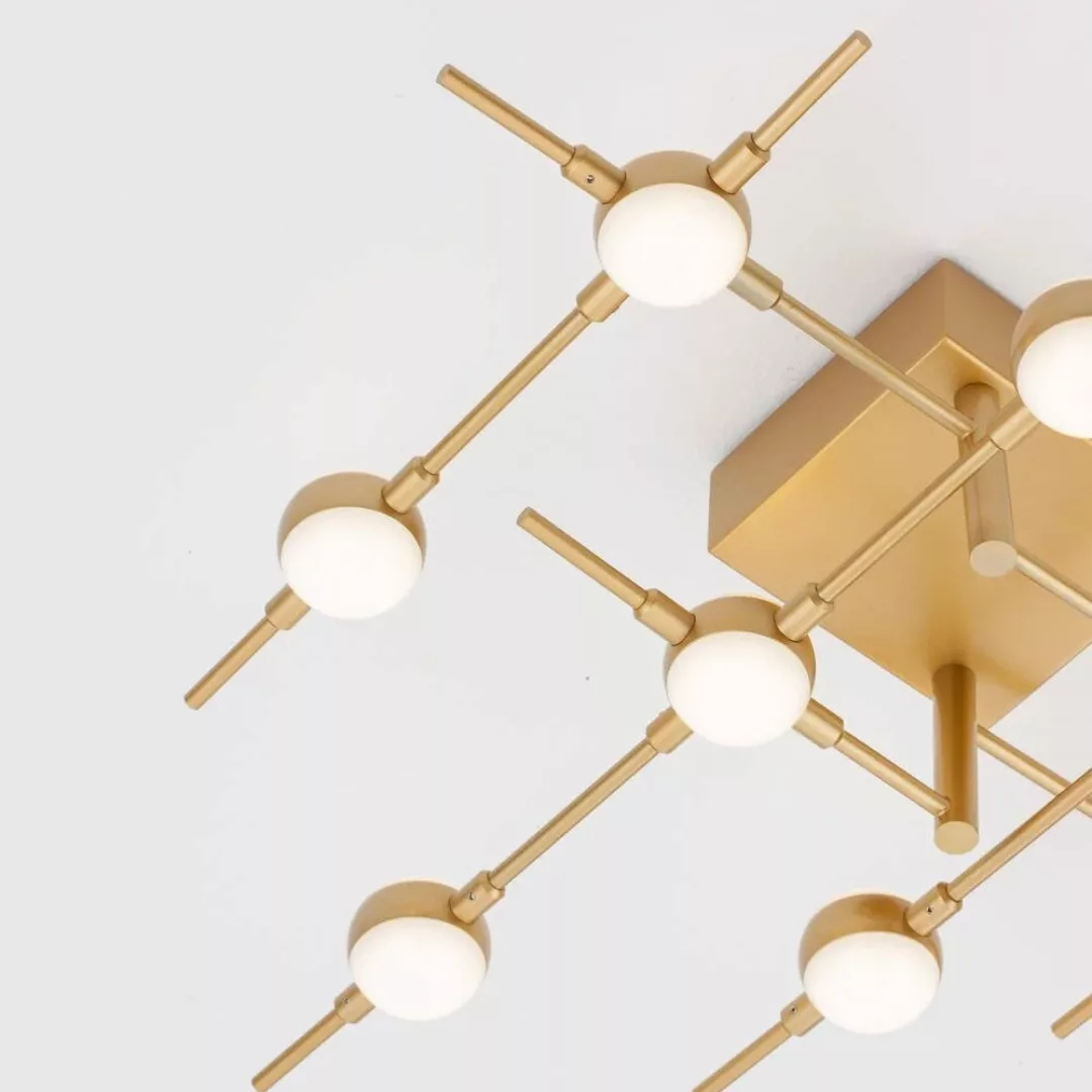 LED Deckenleuchte Atomo in Gold 10x 2,4W 1680lm günstig online kaufen