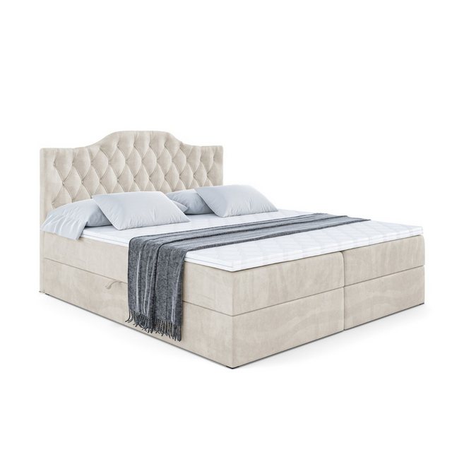 ALTDECOR Boxspringbett VILA-1 (Multipocket-Matratze H4, H3 Matratze Bonellf günstig online kaufen