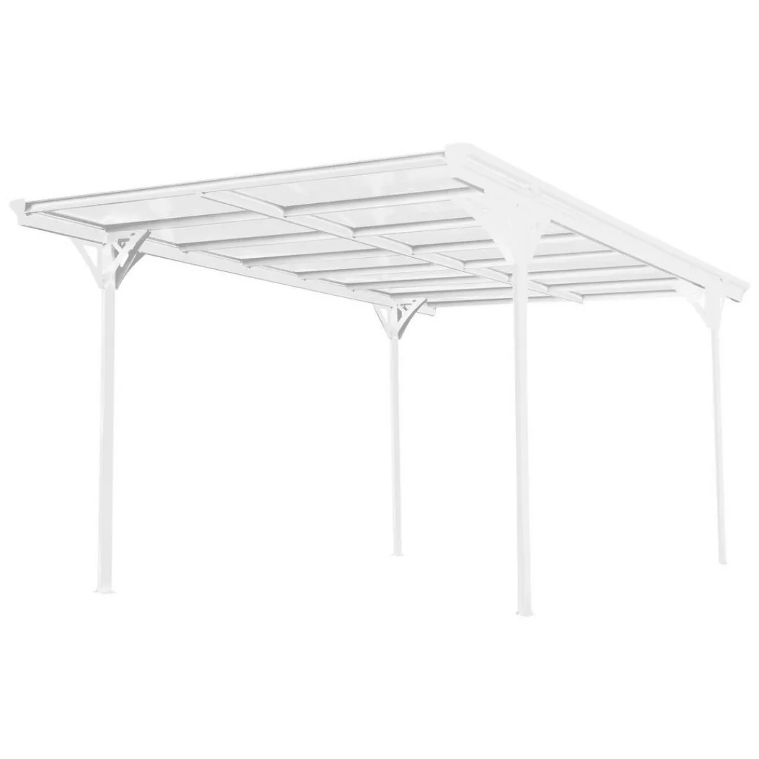 Westmann Flachdach-Einzelcarport Weiß 305 cm x 503 cm günstig online kaufen