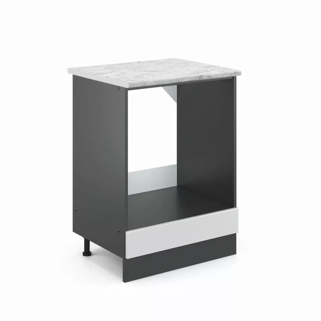 Vicco Herdumbauschrank R-Line, Weiß Hochglanz/Anthrazit, AP günstig online kaufen