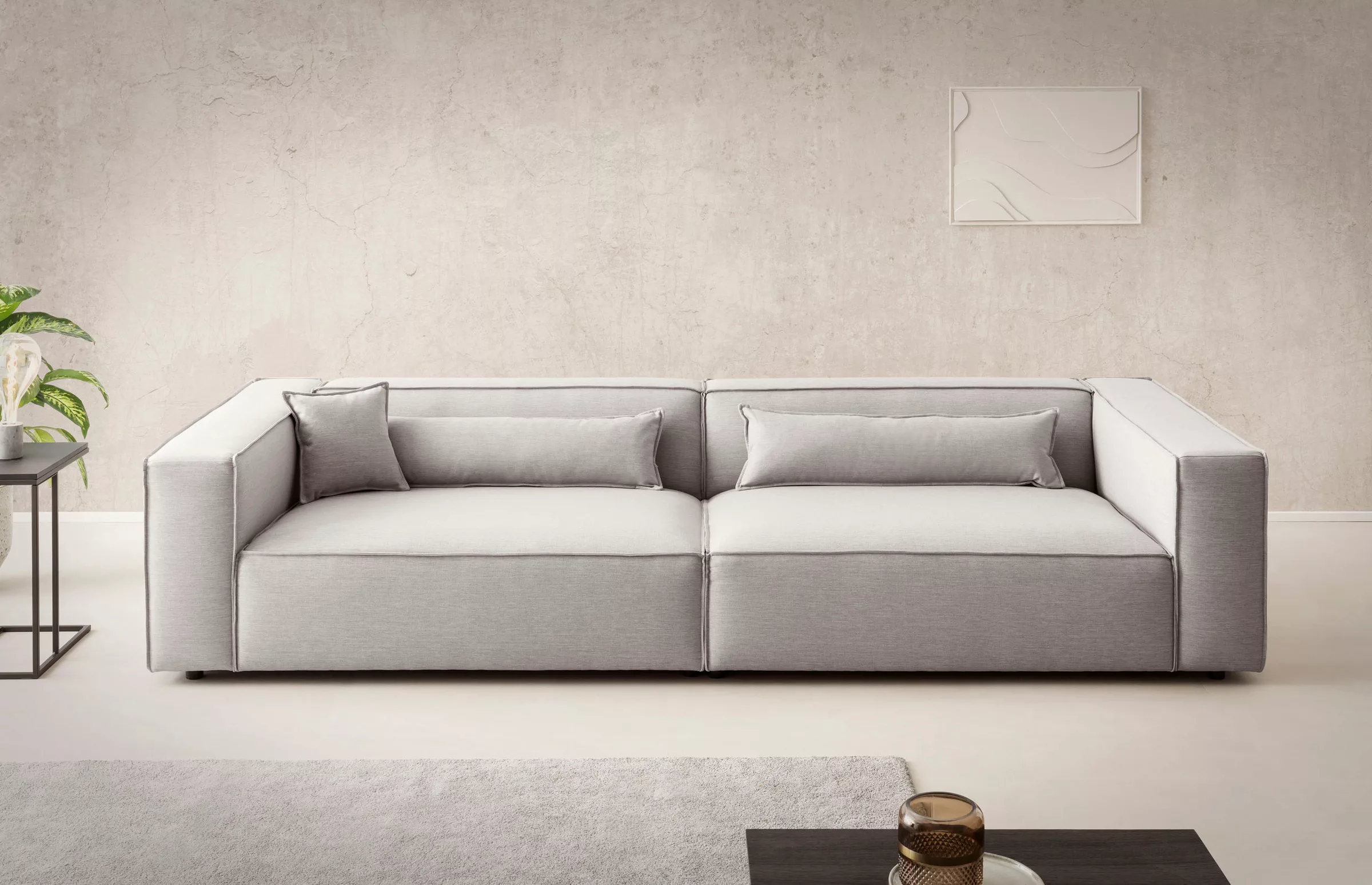LeGer Home by Lena Gercke 3-Sitzer »PIARA, XXL Sofa mit Kedernaht, Big-Sofa günstig online kaufen