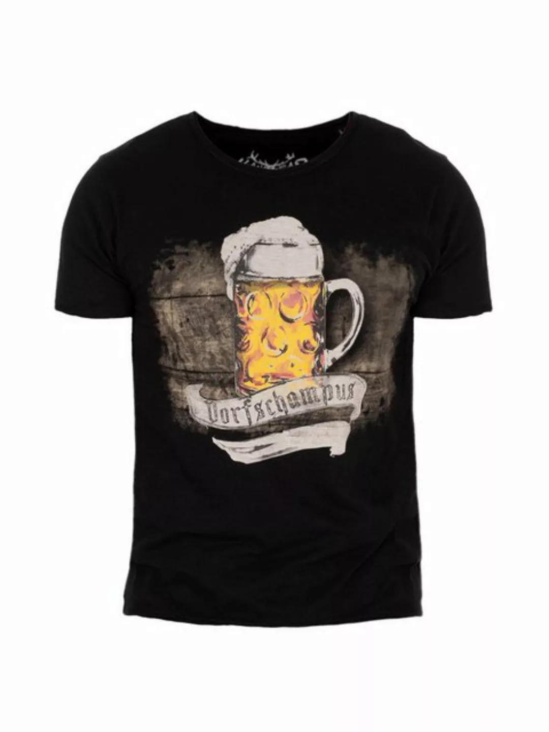 Hangowear Trachtenshirt T-Shirt DORFSCHAMPUS schwarz günstig online kaufen
