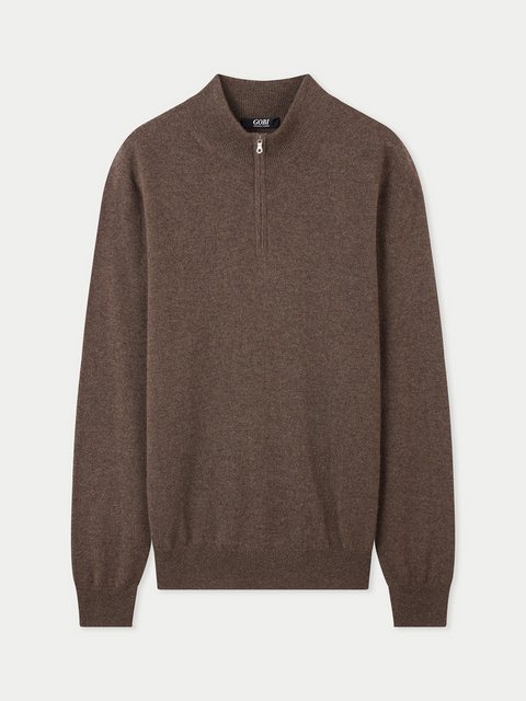 GOBI Cashmere Polokragenpullover Kaschmirpullover mit Halbreißverschluss günstig online kaufen